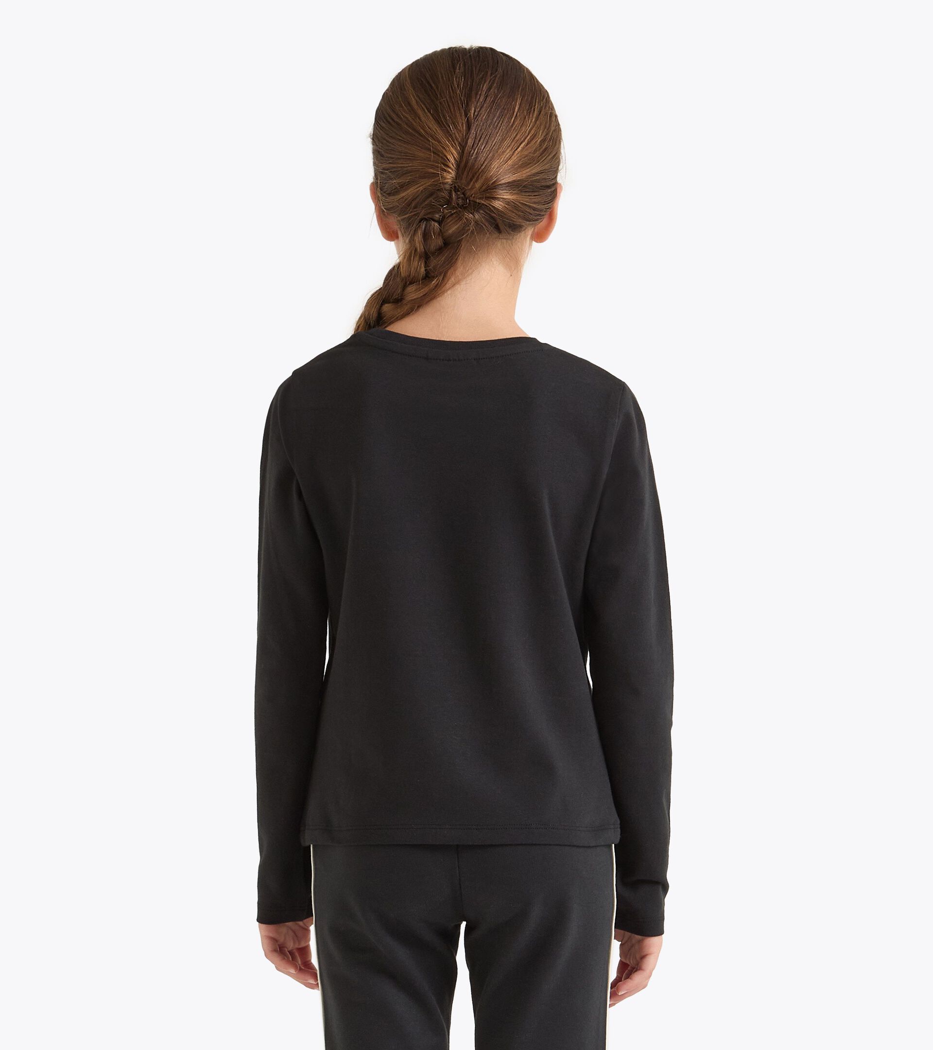 Long sleeved shirt - Girl 
 JG. T-SHIRT LS LOGO BLACK - Diadora