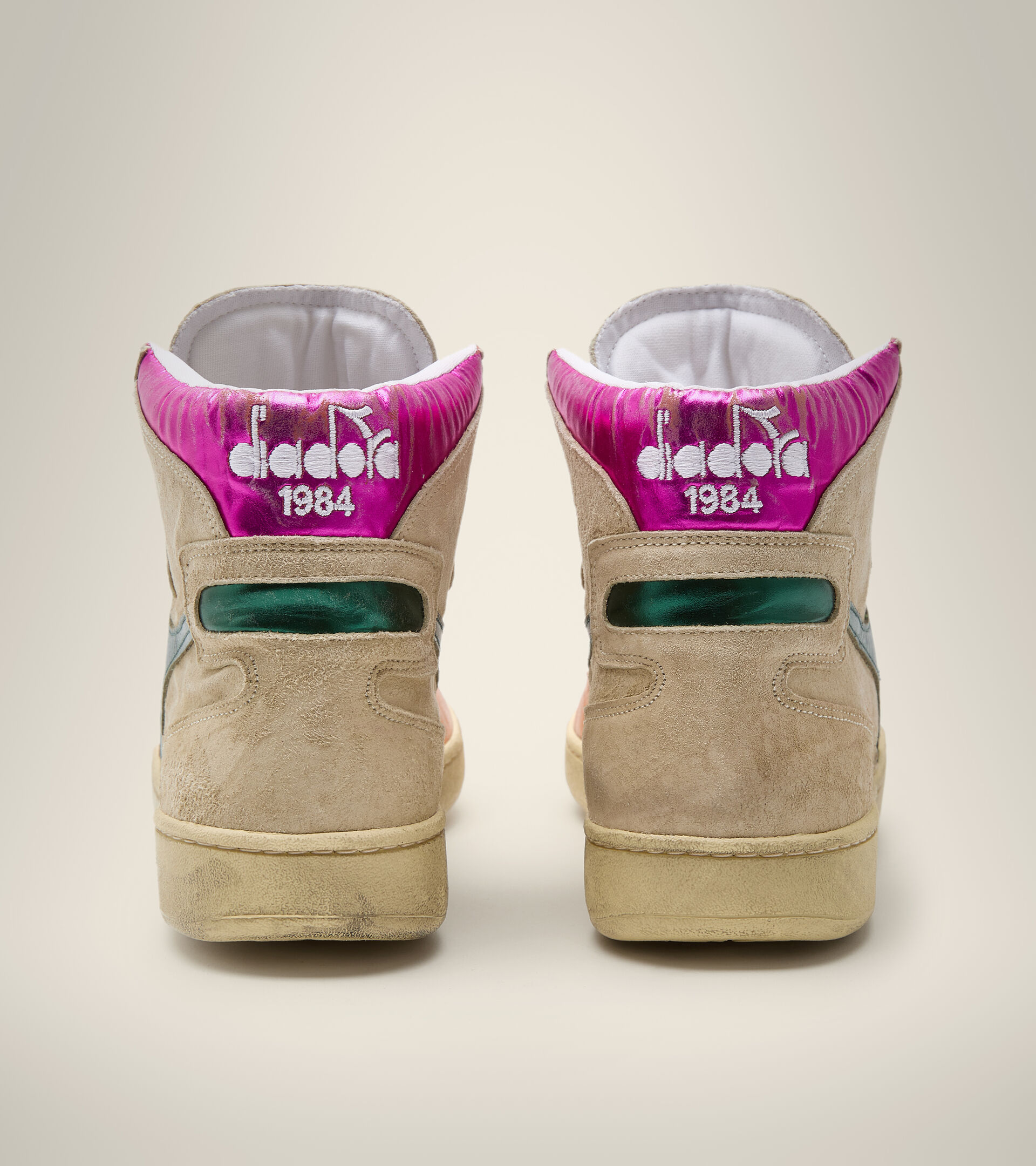 Heritage shoes - Women MI BASKET METAL PIGSKIN USED WN BEIGE OYSTER (25036) - Diadora