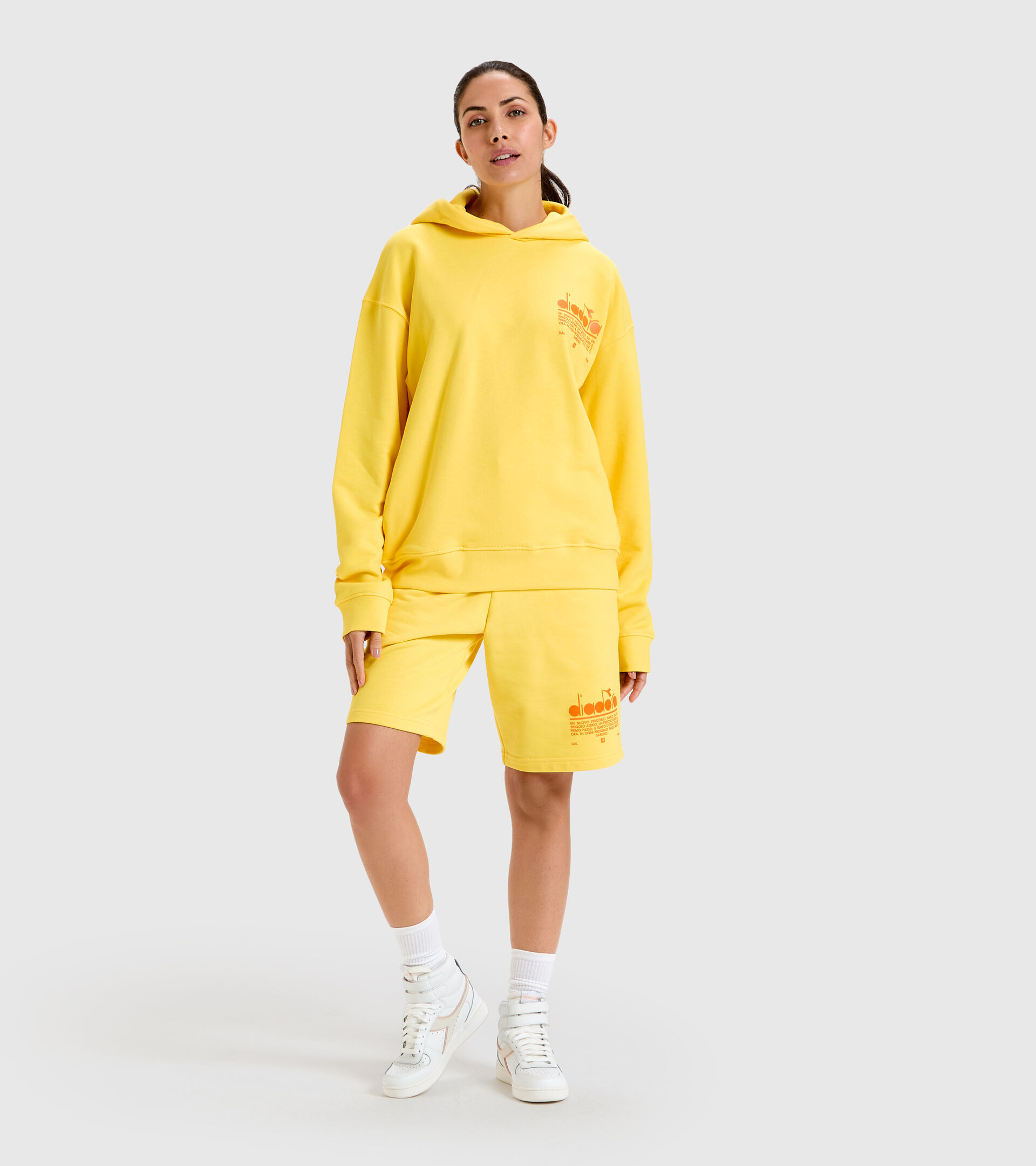 Organic cotton hoodie - Unisex HOODIE MANIFESTO YELLOW LENS - Diadora