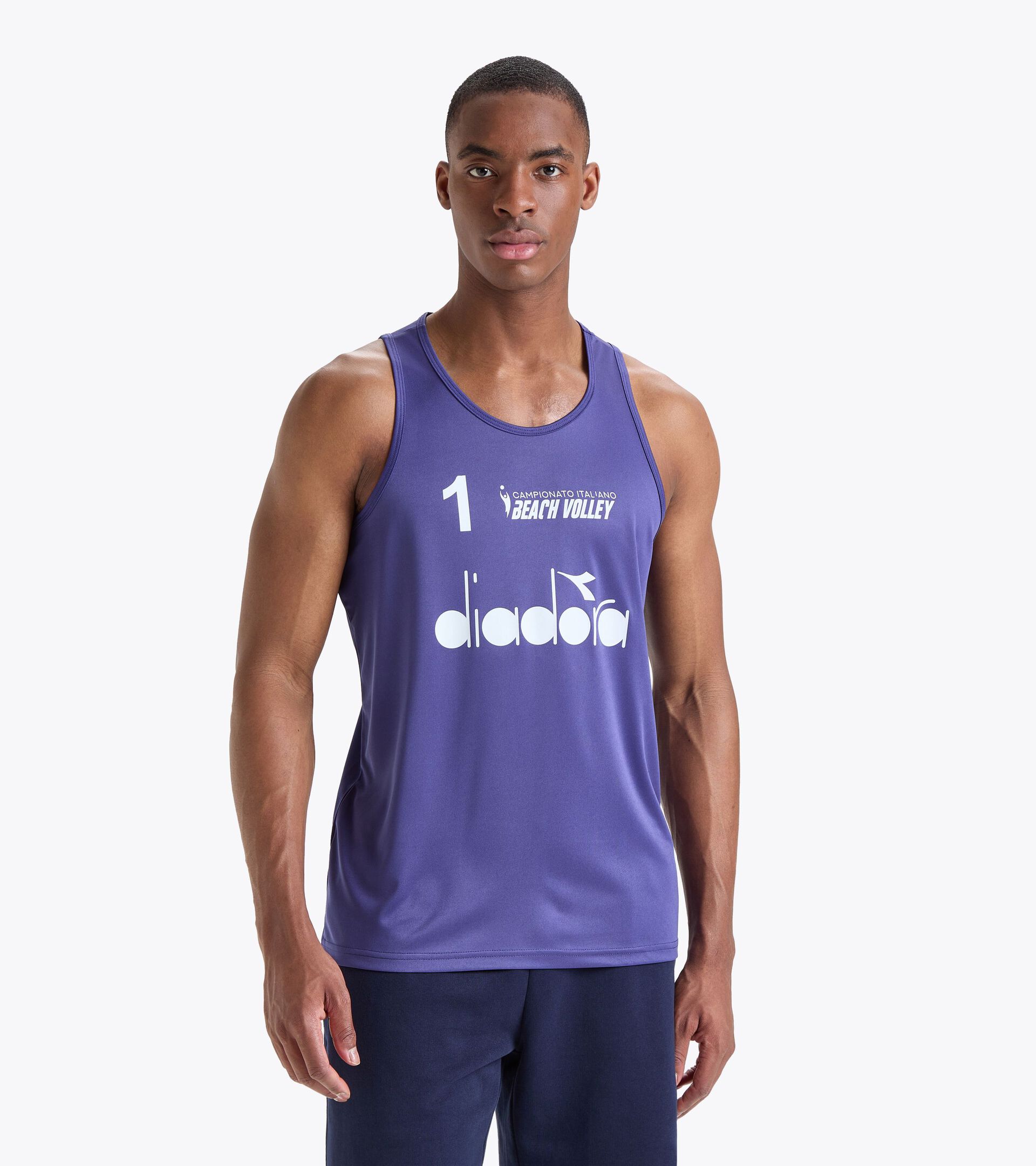 Tanktop Herren - Italienische Beachvolleyball-Meisterschaft CANOTTE GARA UOMO #1 CAMP. ITALIANO 23 MARINEBLAU - Diadora