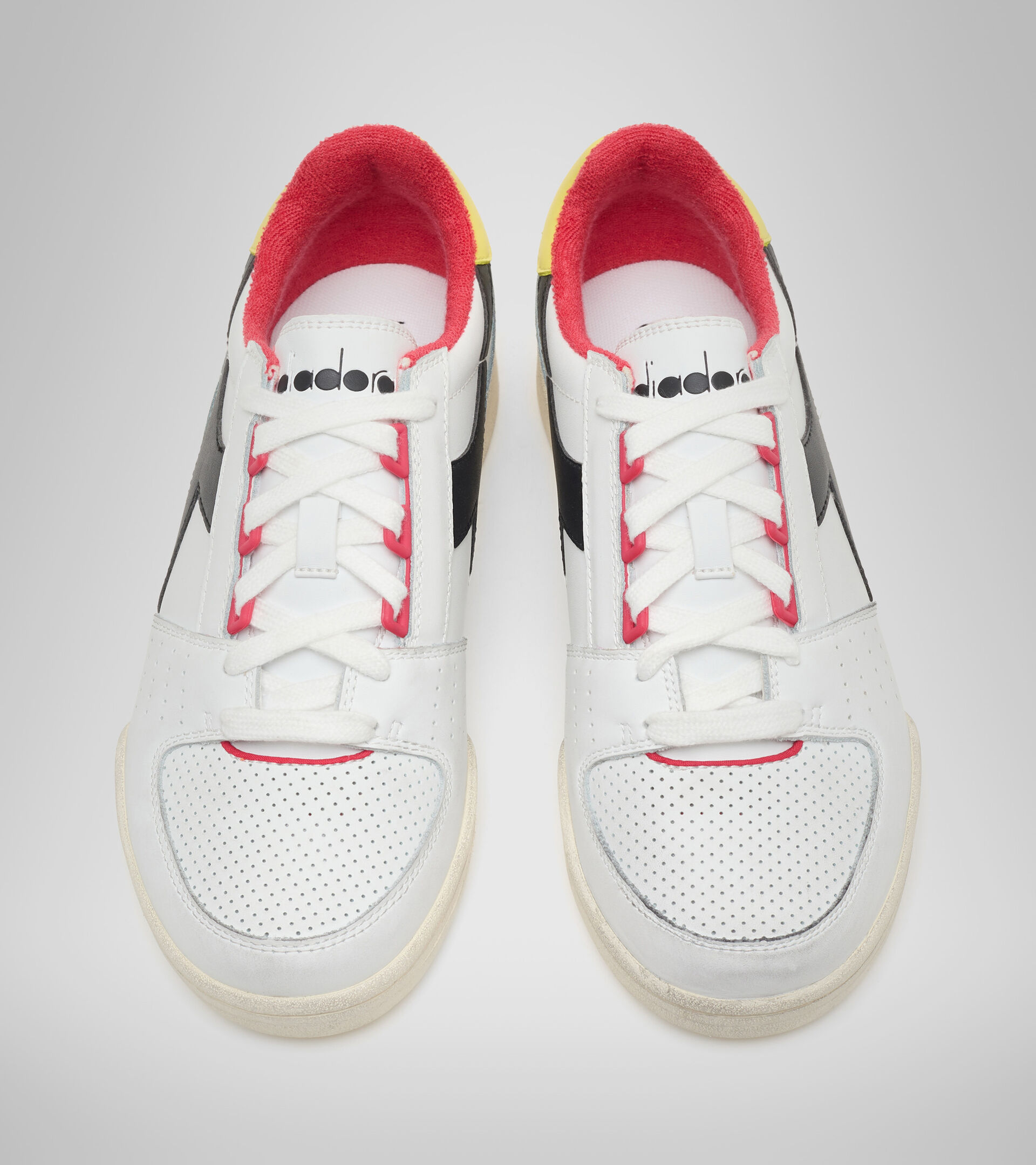 Sports shoes - Men DAVIS LEATHER WHITE/BLACK/LIMELIGHT - Diadora
