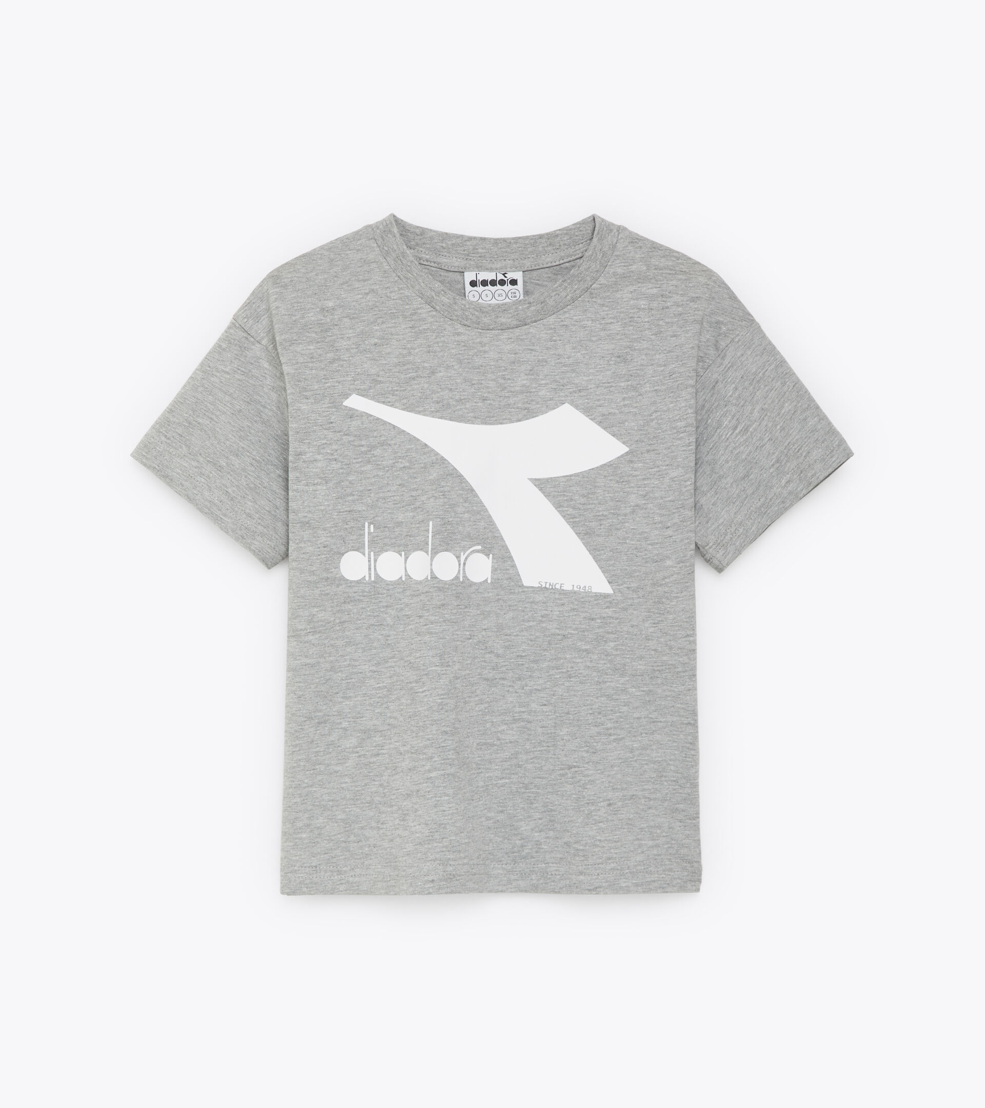 Sports T-shirt - Kids JU.T-SHIRT SS BL LIGHT MIDDLE GRAY MELANGE - Diadora