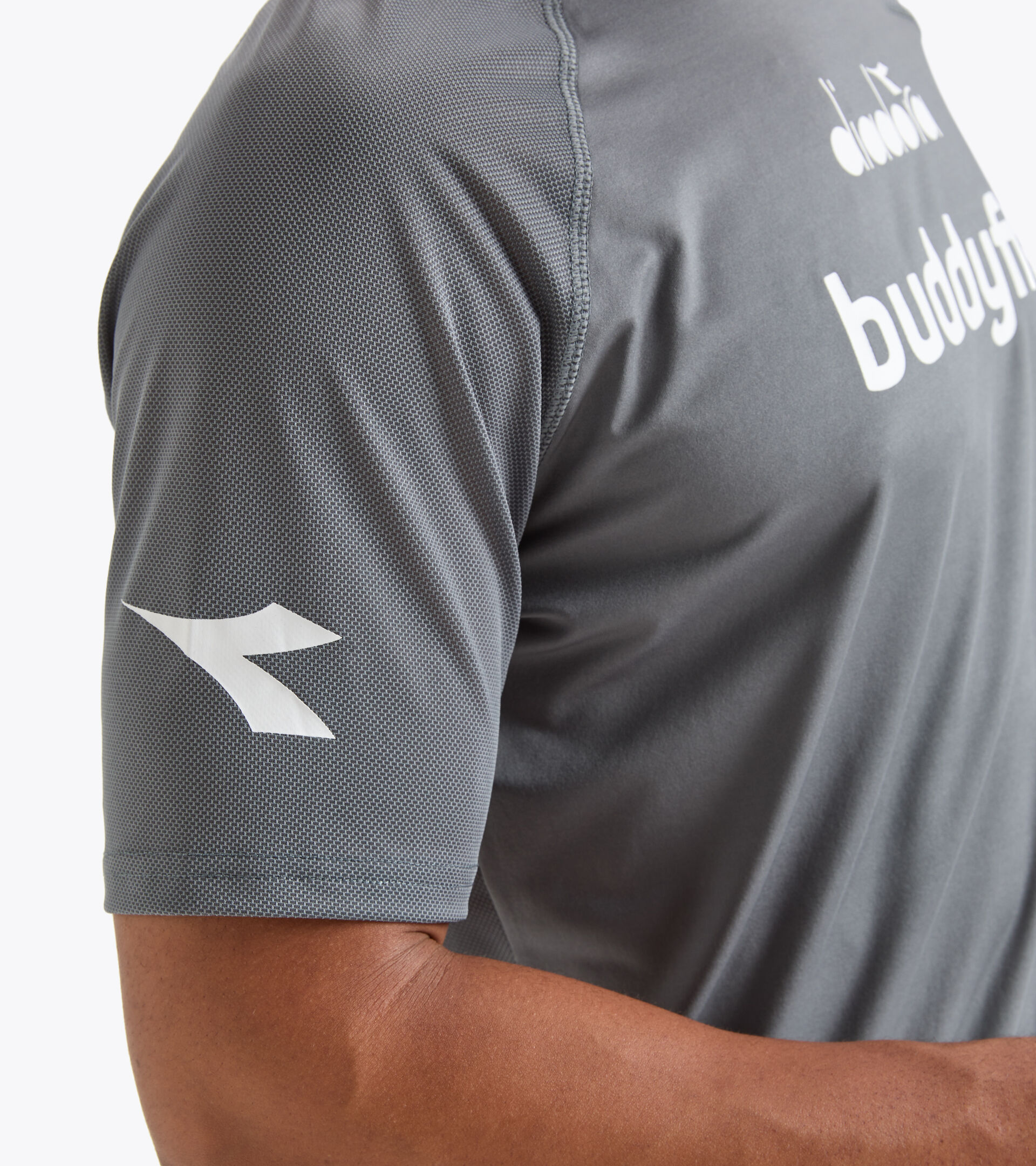 Camiseta de entrenamiento - Hombre SS LIGHT T-SHIRT BUDDYFIT GRIS ACERO - Diadora