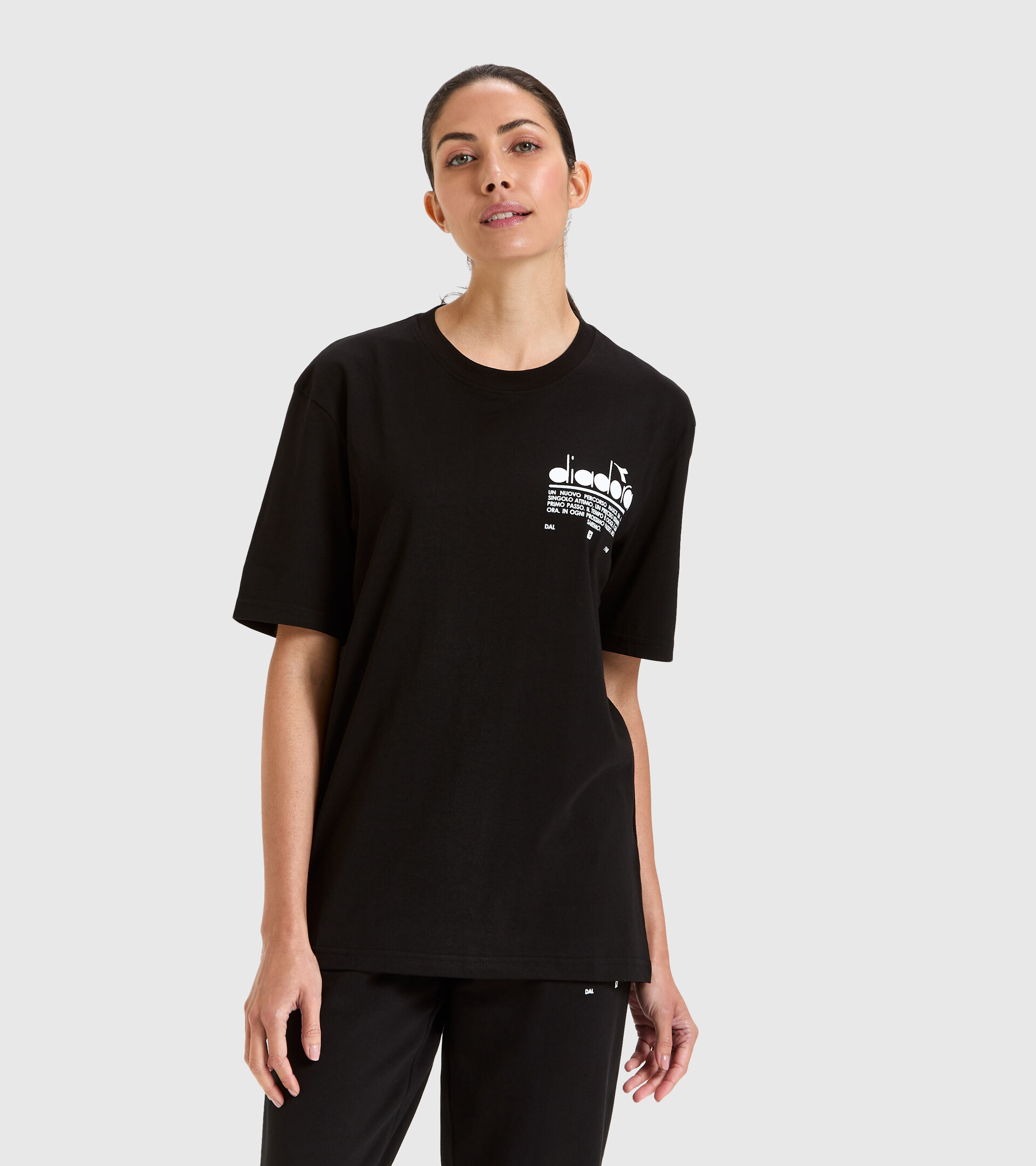 Cotton t-shirt - Unisex T-SHIRT SS MANIFESTO BLACK - Diadora