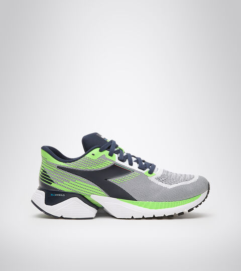 Chaussures de running - Homme MYTHOS BLUSHIELD VIGORE BLC/NOIR IRIS/NEON MENTHE - Diadora