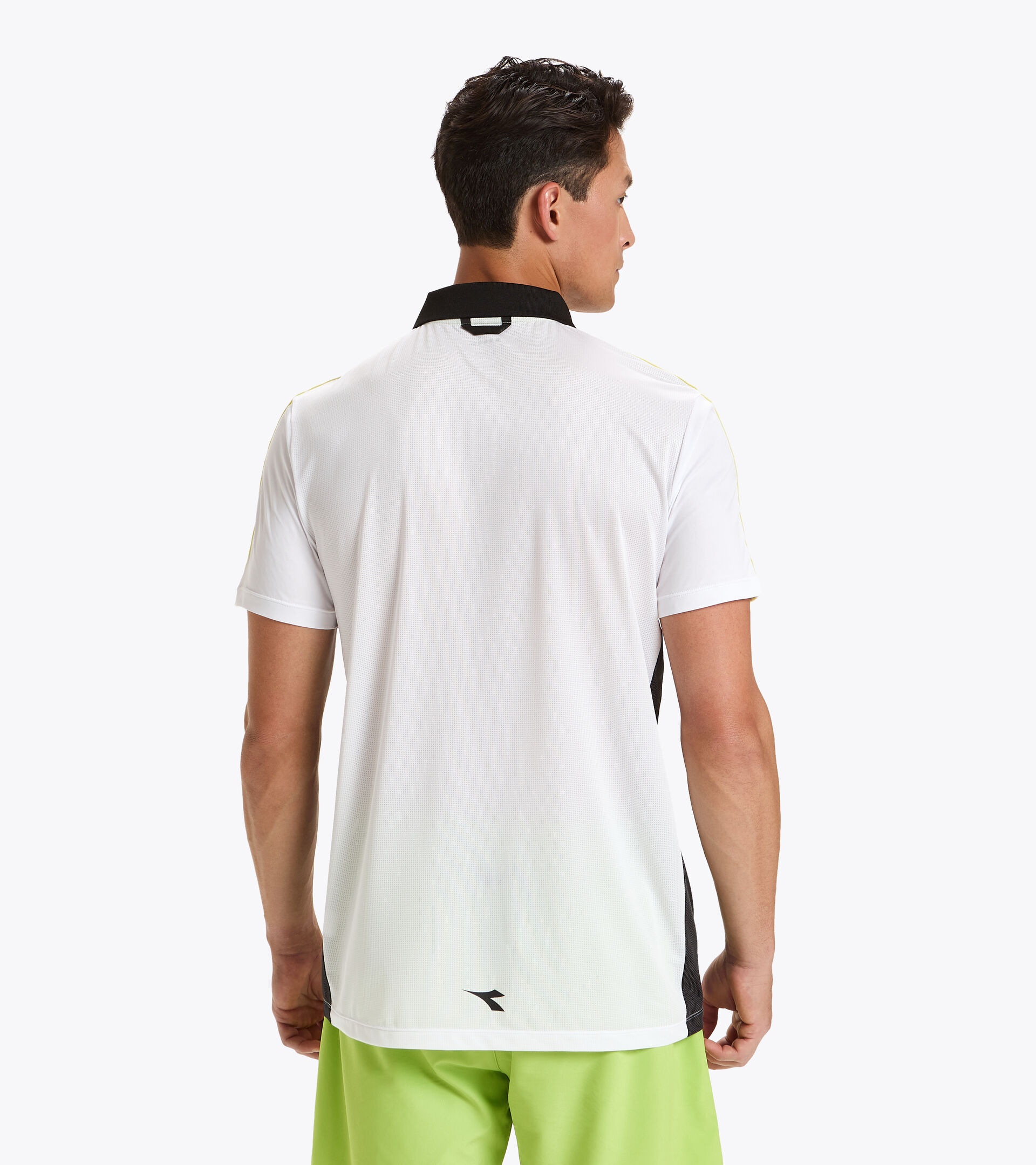 Tennis polo shirt - Men SS POLO CHALLENGE WHITE/BLACK - Diadora