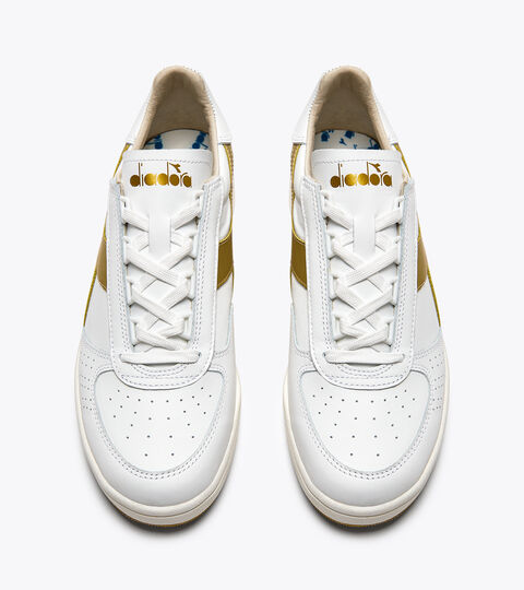 B.ELITE H ITALIA SPORT, WHITE/GOLD Made in Italy Heritage shoe - Unisex B.ELITE H ITALIA SPORT WHITE/GOLD - Diadora