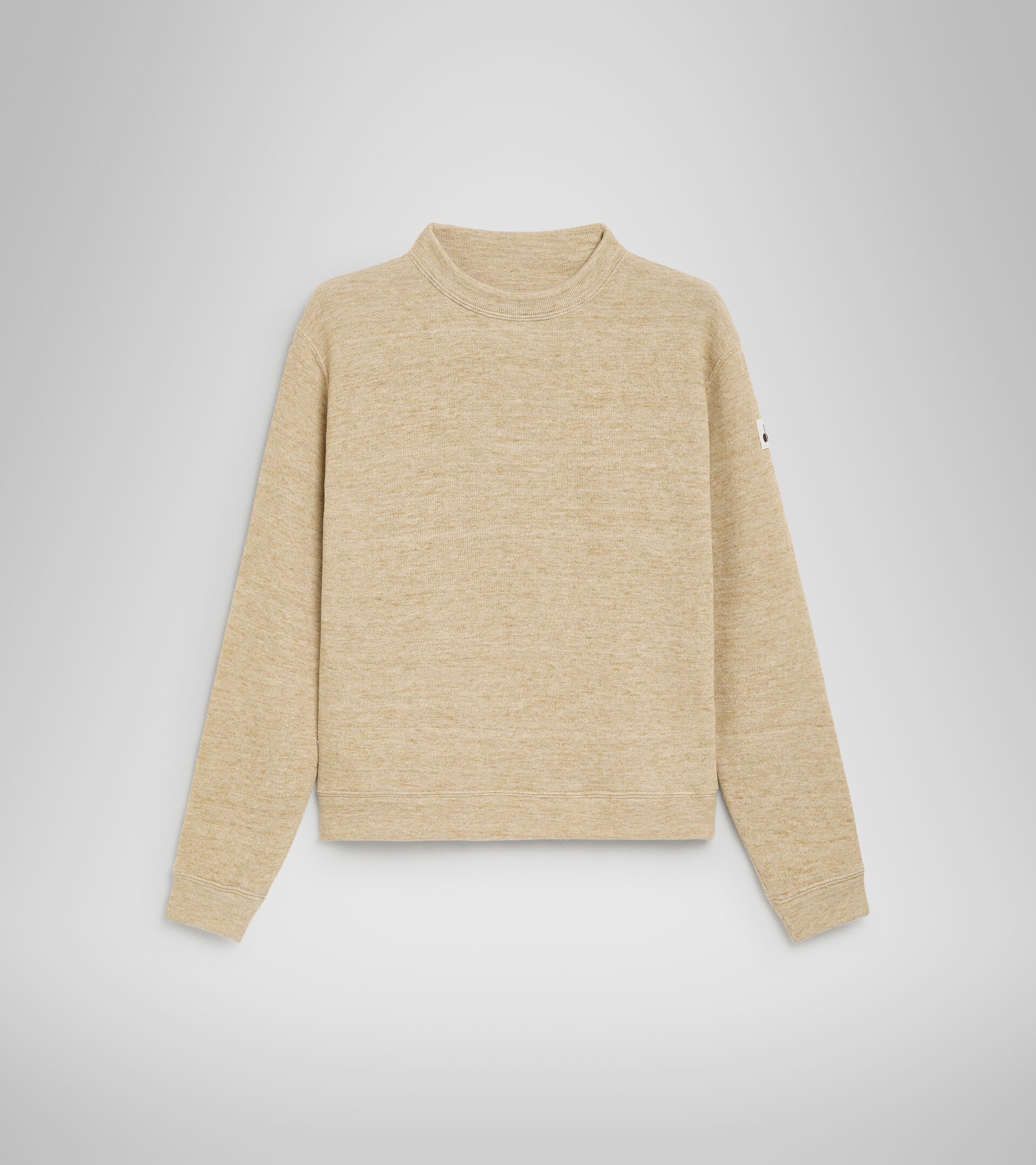 Sportlicher Sweater mit Rundhalsausschnitt - Damen L. SWEATSHIRT CREW MANIFESTO 2030 BEIGE SEIL MELANGE - Diadora