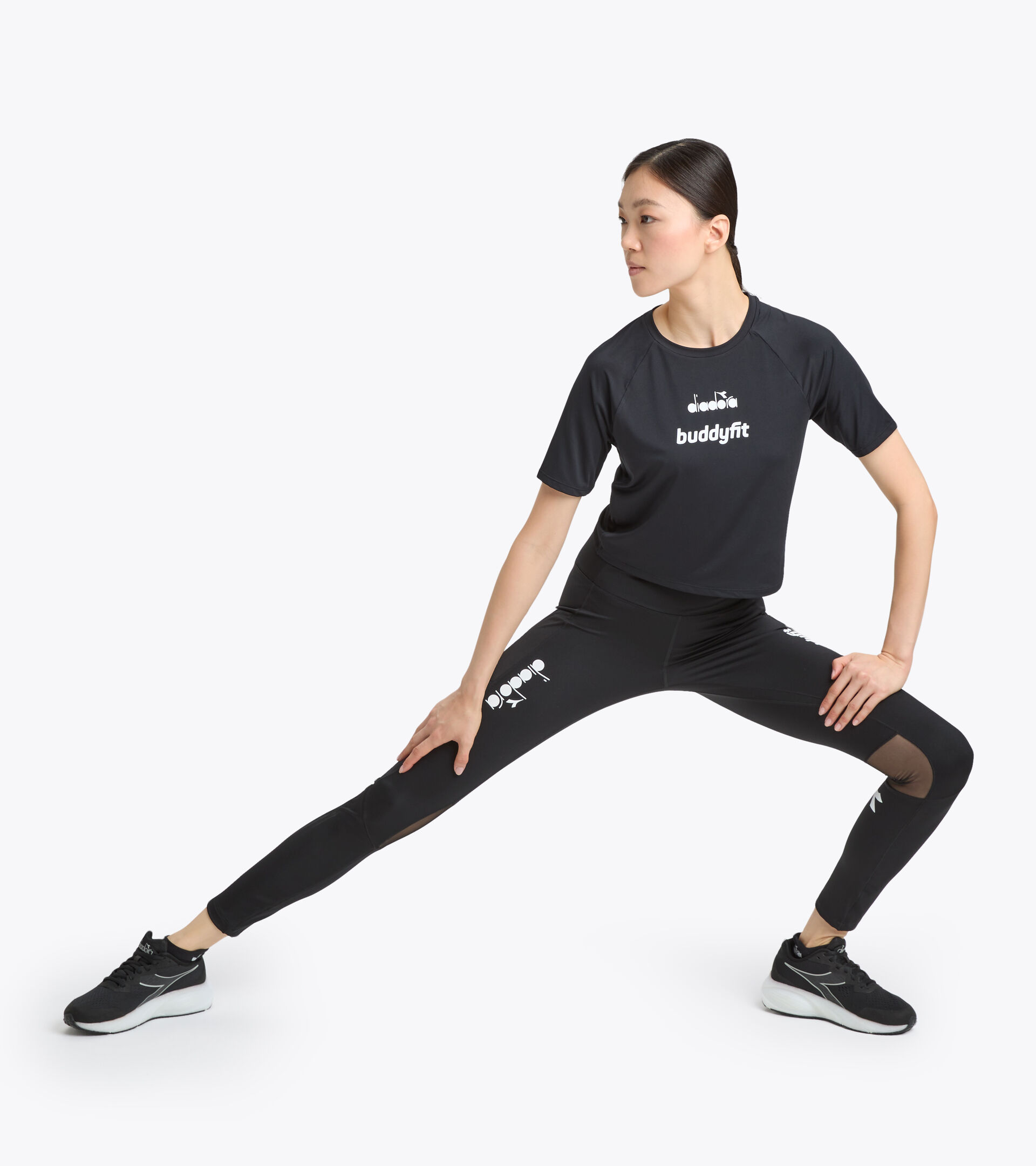 Training leggings - Women L. HW TIGHTS BUDDYFIT BLACK - Diadora