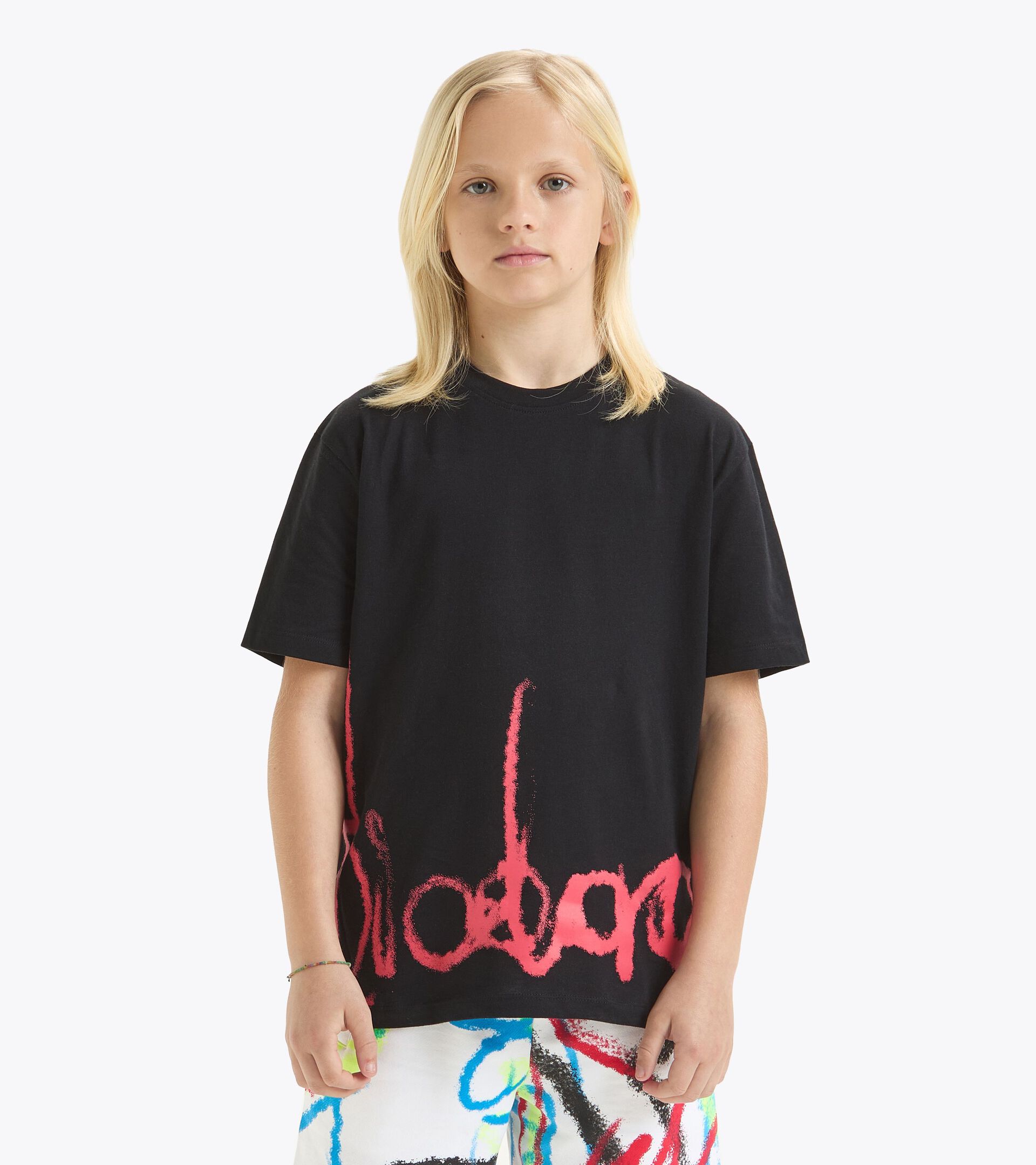 Camiseta - Estampado graffiti - Niño JB. T-SHIRT SS GRAFFITI NEGRO - Diadora