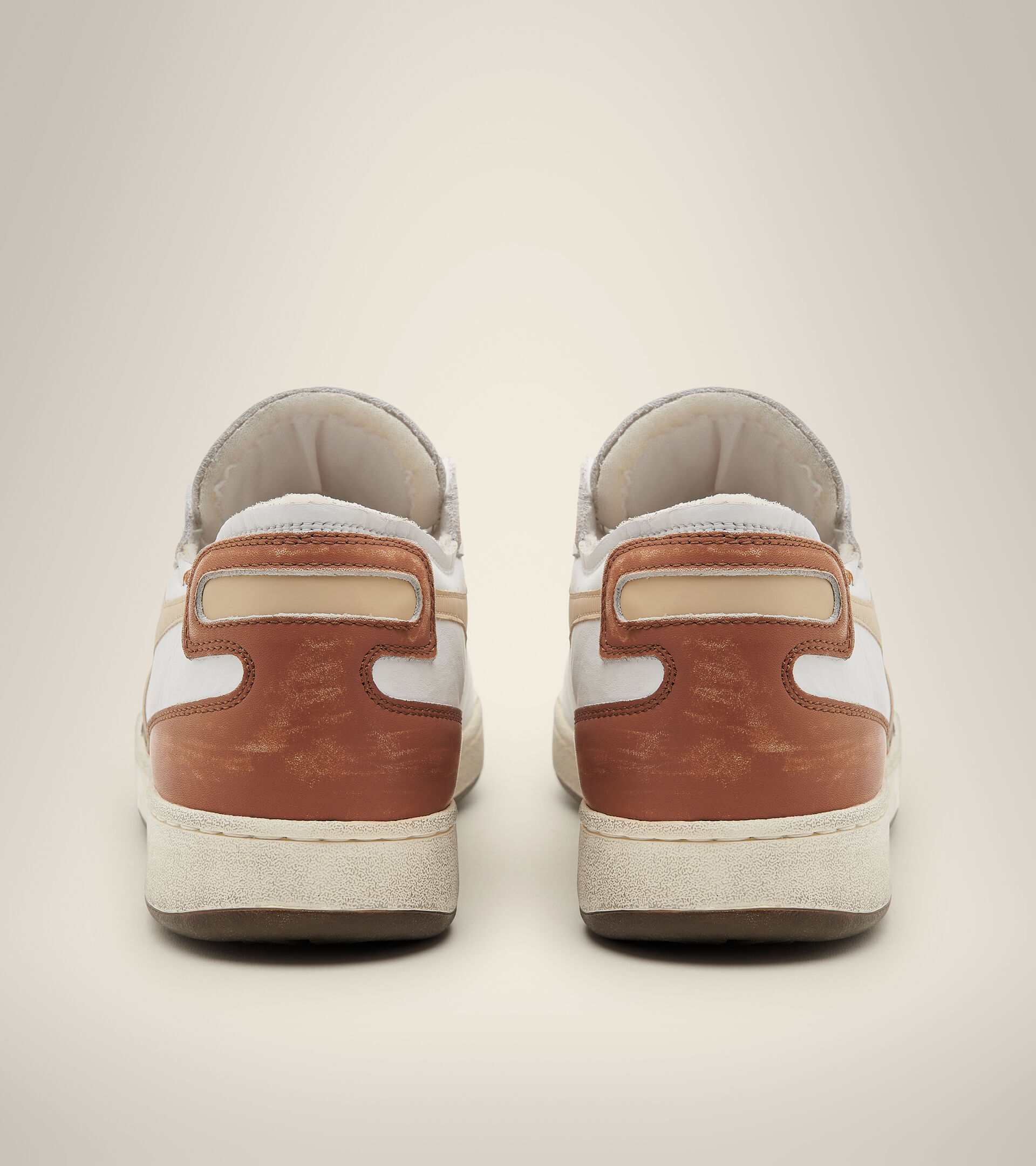 Heritage shoe - Unisex MI BASKET ROW CUT WHITE/BEIGE - Diadora