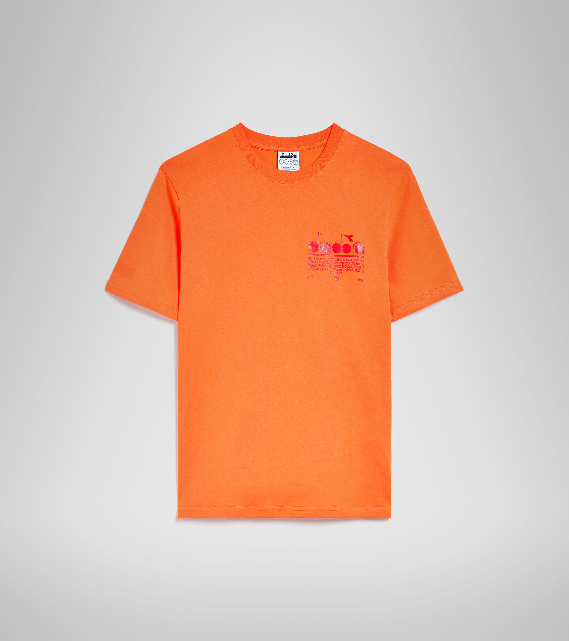 T-shirt en Coton - Unisexe T-SHIRT SS MANIFESTO ORANGE VERMEIL - Diadora