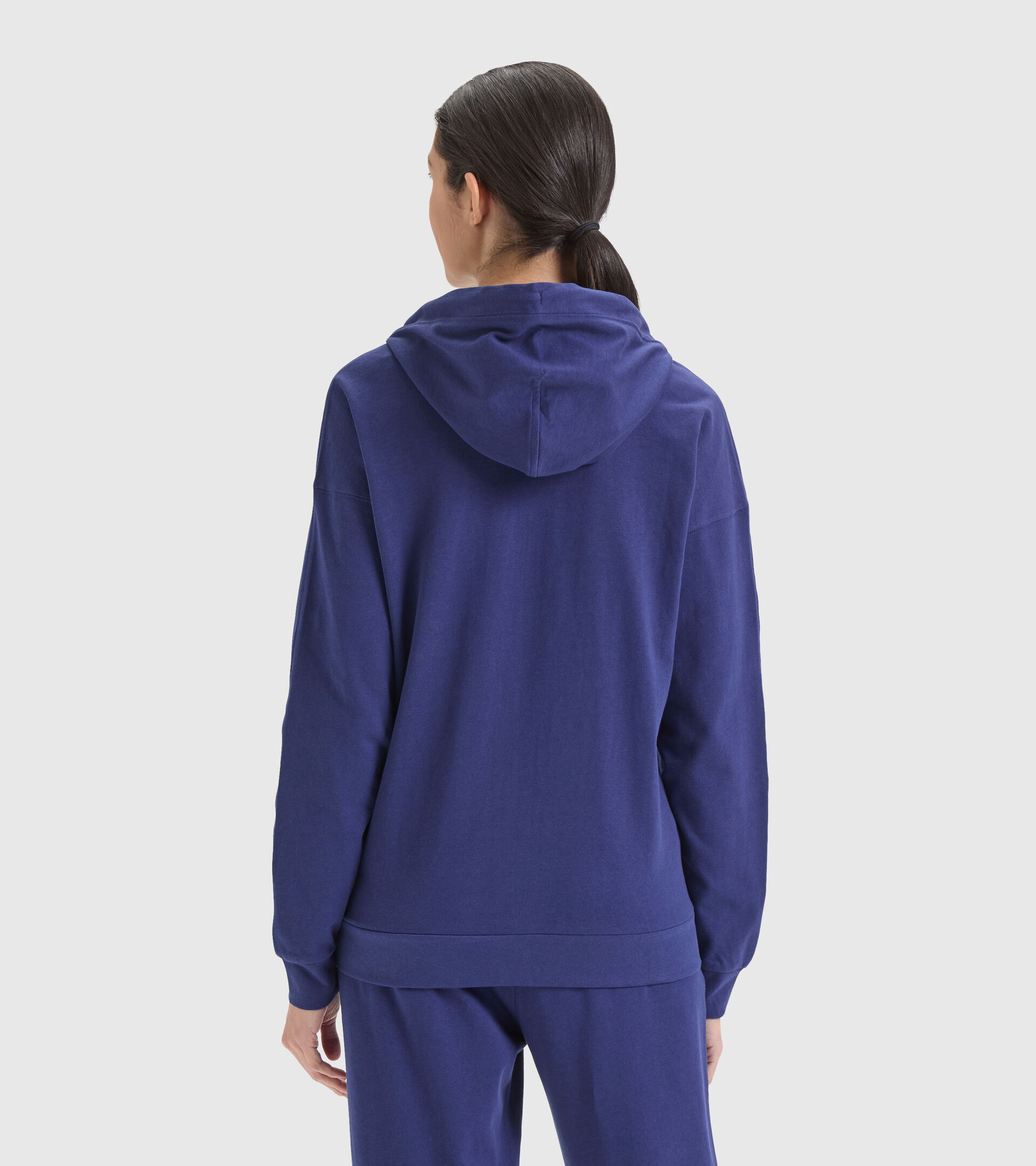 Cotton sports sweatshirt - Women L. HOODIE FZ CHROMIA DEEP COBALT BLUE - Diadora