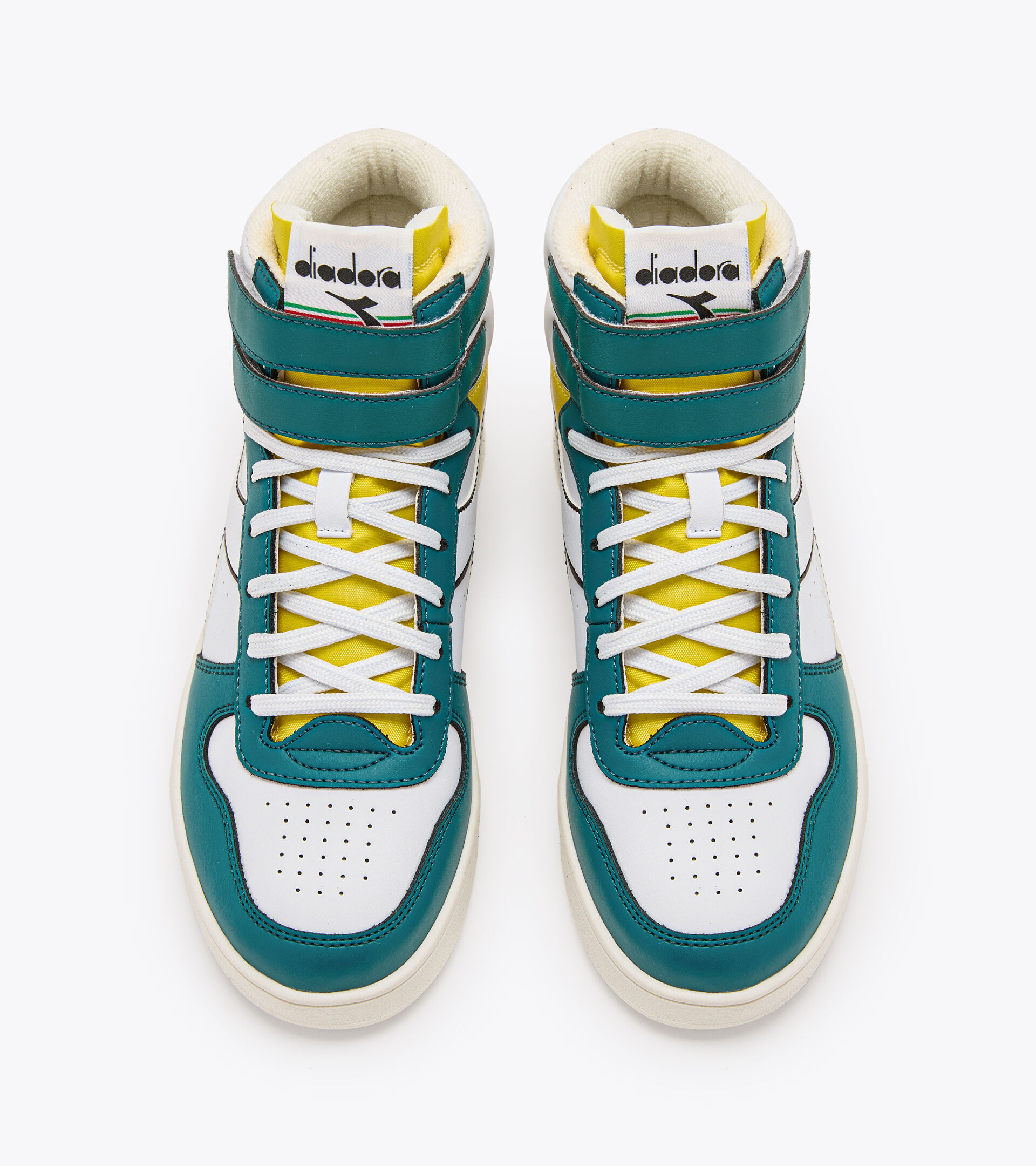 Scarpa sportiva - Ragazzi/e 8-16 anni MAGIC BASKET MID GS VERDE SMERALDO/GIALLO FRUTTO D - Diadora