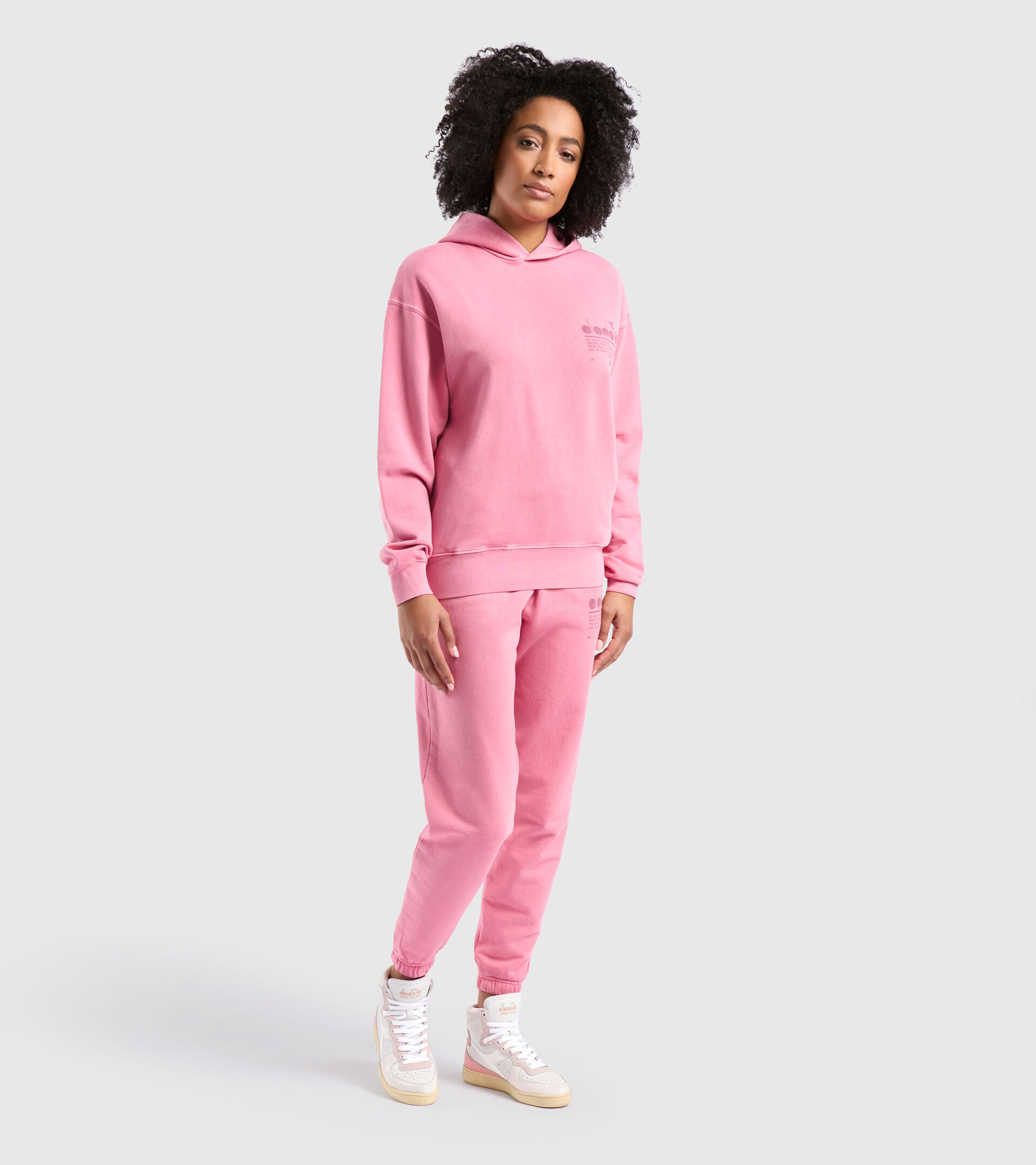 Sweatshirt mit Kapuze aus Bio-Baumwolle - Unisex HOODIE MANIFESTO PALETTE WILD ROSA - Diadora