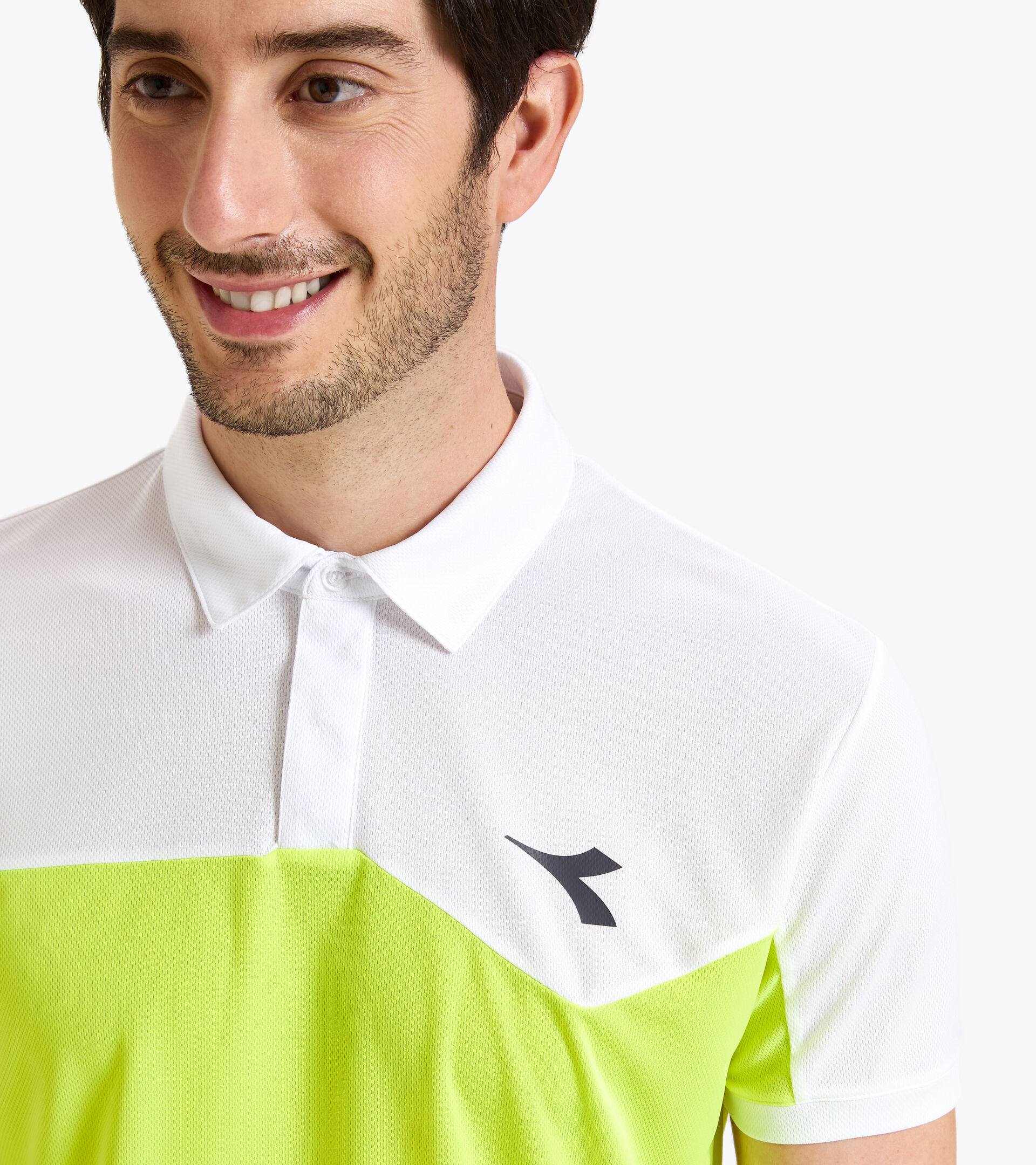 Tennis polo shirt - Men POLO COURT FLUO YELLOW DD - Diadora