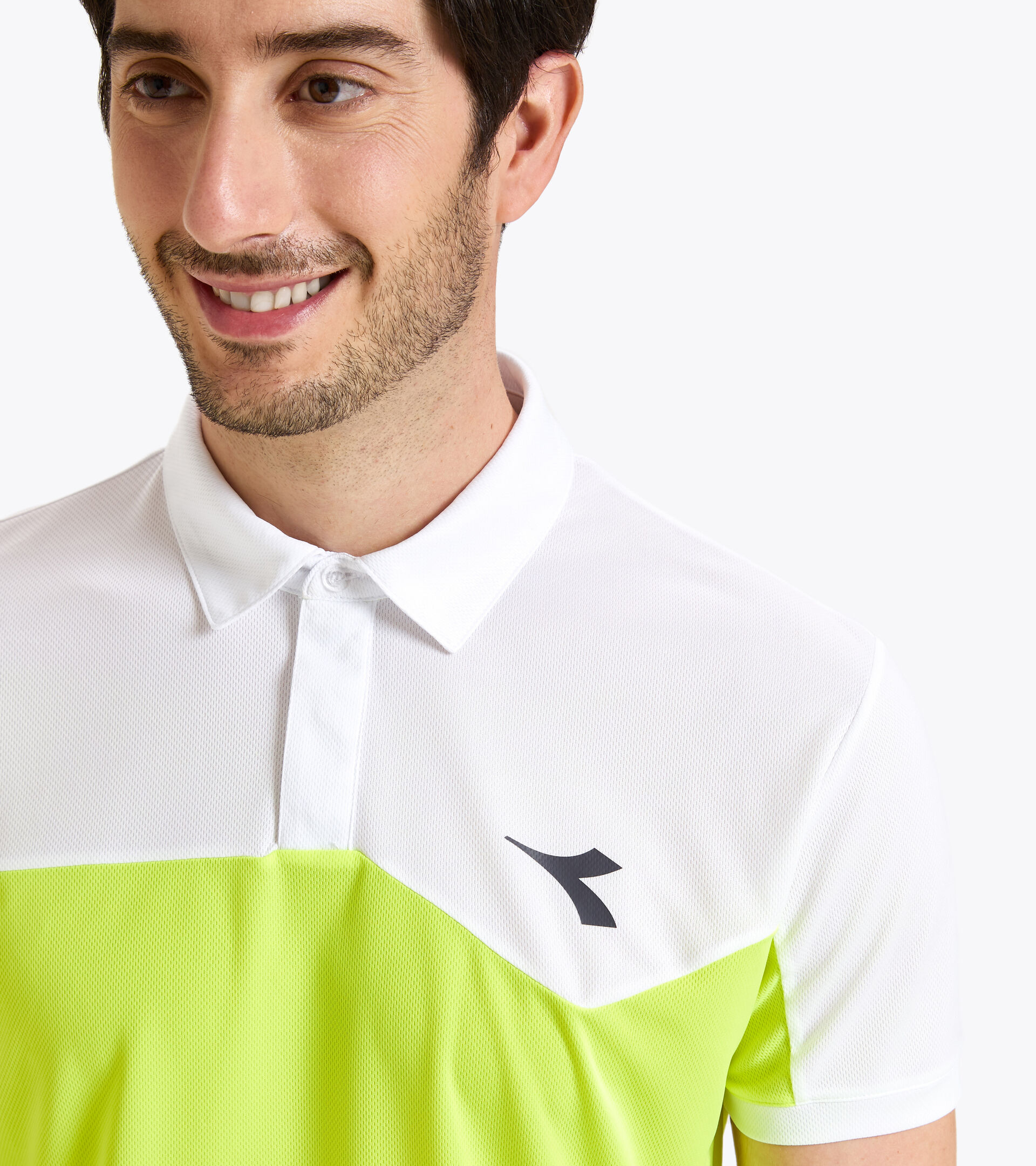 Polo da tennis - Uomo POLO COURT GIALLO FLUO DD - Diadora