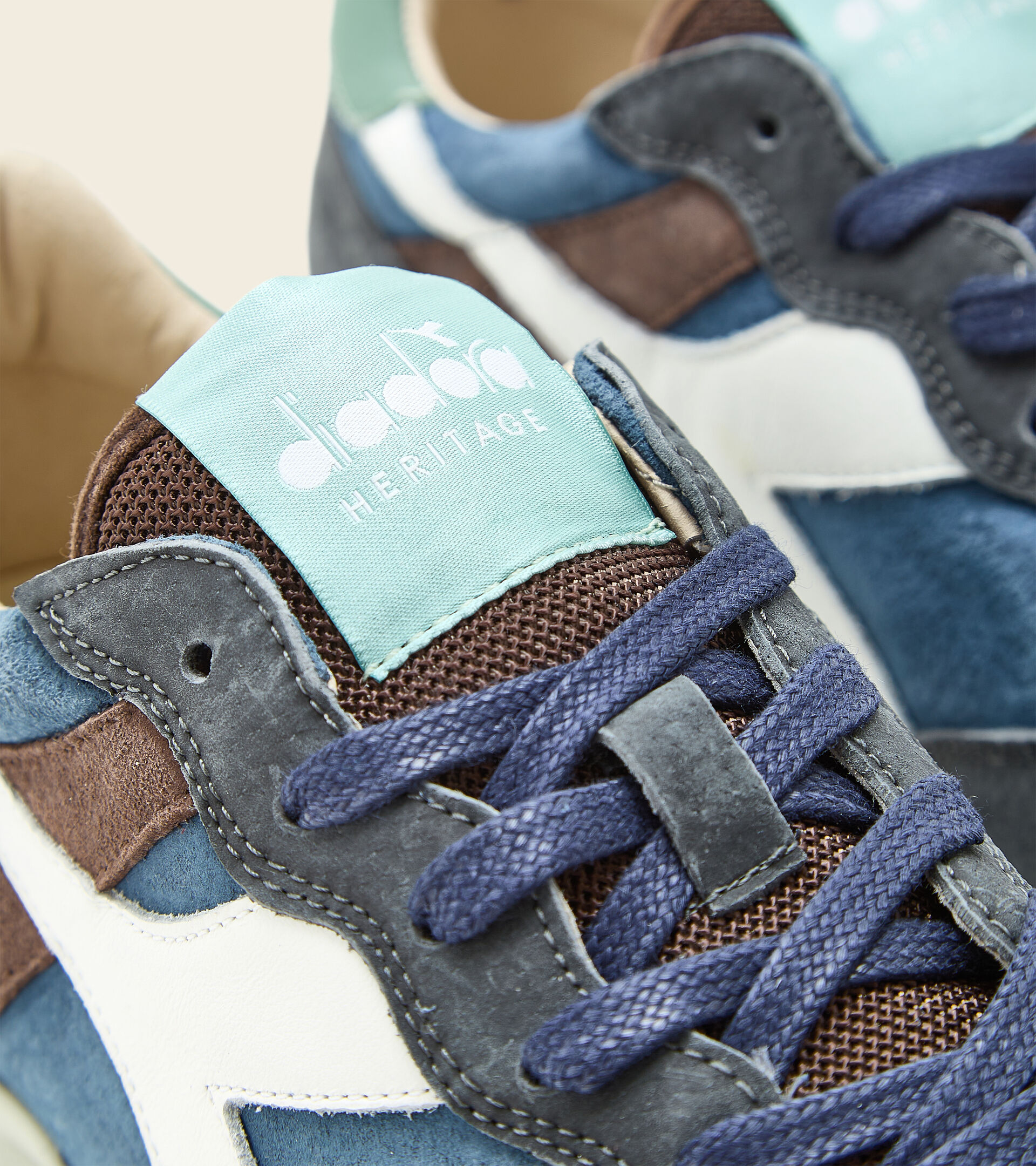 Heritage-Schuh „Made in Italy” - Herren TRIDENT 90 SUEDE SW FOLKSTONE GRAU - Diadora