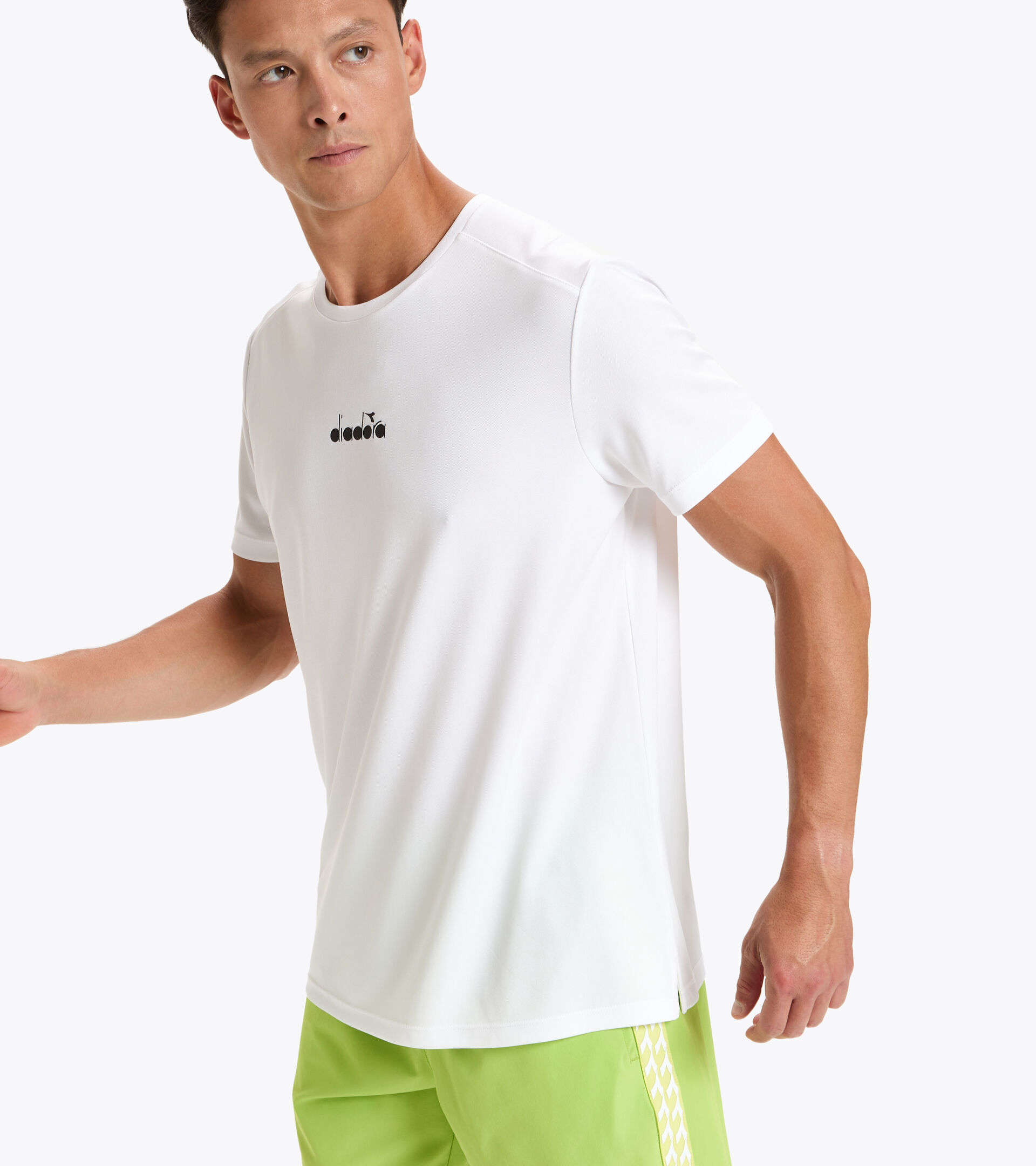 Tennis T-shirt - Men SS T-SHIRT EASY TENNIS OPTICAL WHITE - Diadora