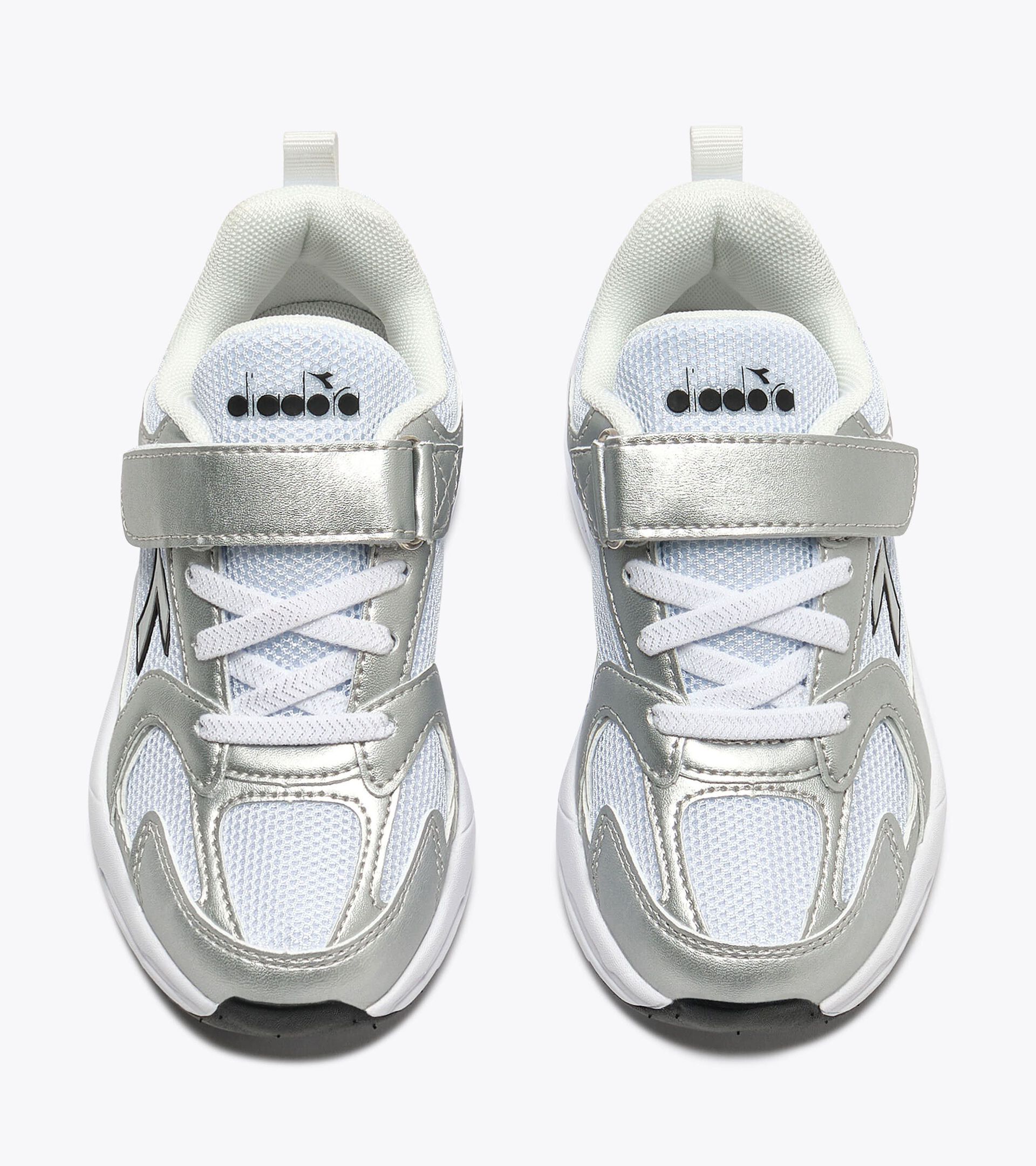 Running  shoe - Kids - 4 to 8 years old ALLEY METAL PS WHITE/SILVER .. - Diadora