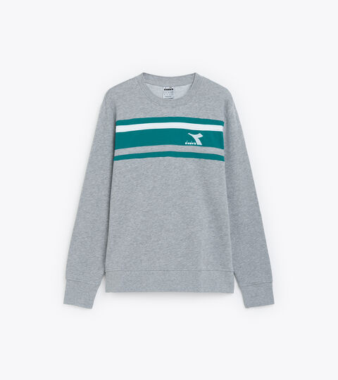 Cotton sweatshirt - Men SWEATSHIRT CREW SLAM LIGHT MIDDLE GRAY MELANGE - Diadora