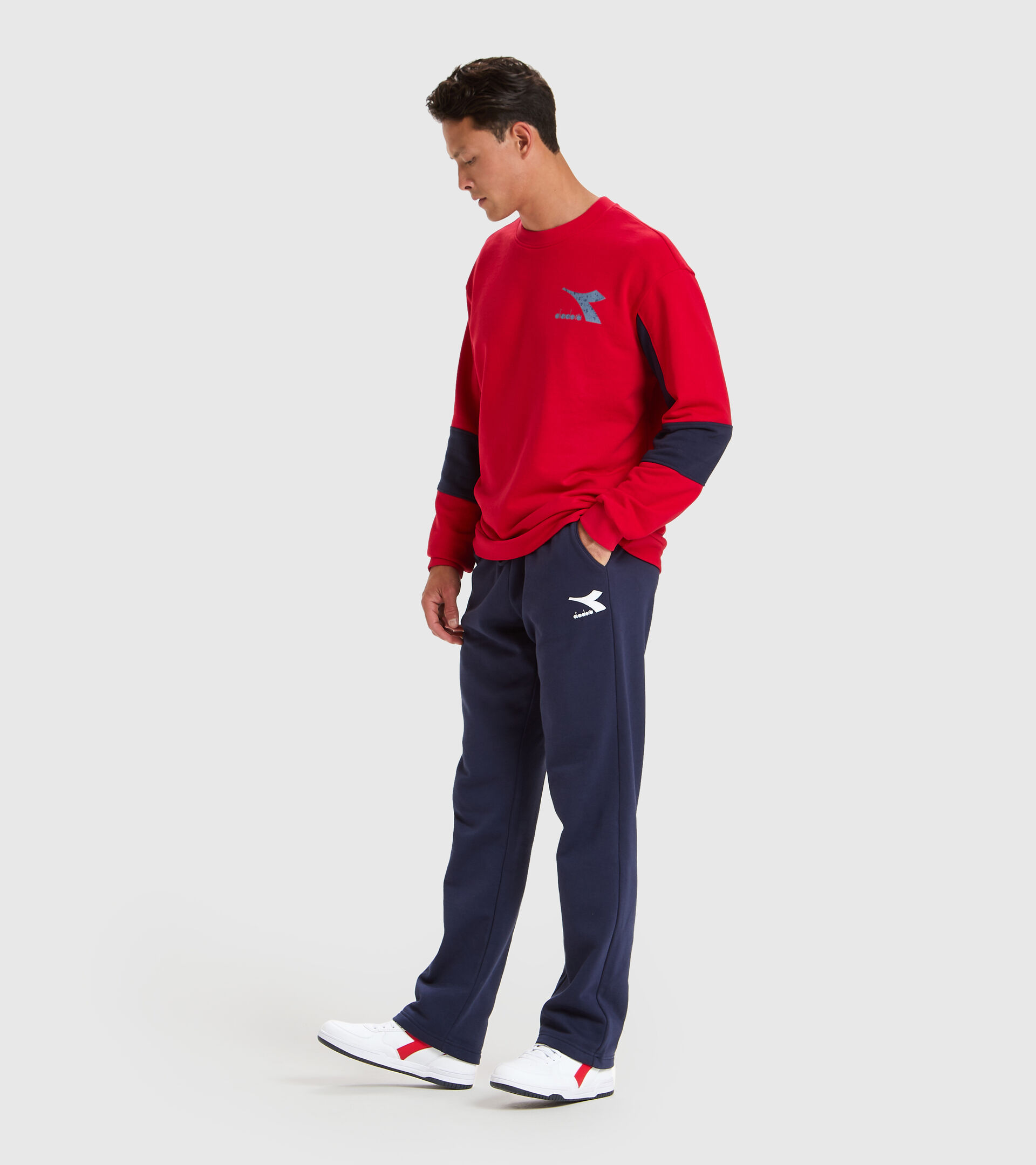 Crew-neck sweatshirt - Men SWEATSHIRT CREW SHIELD TANGO RED - Diadora