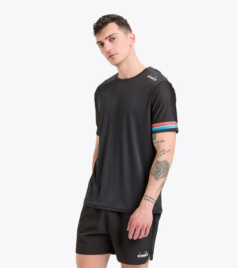 Short-sleeved running T-shirt - Men SS CORE TEE BLACK - Diadora