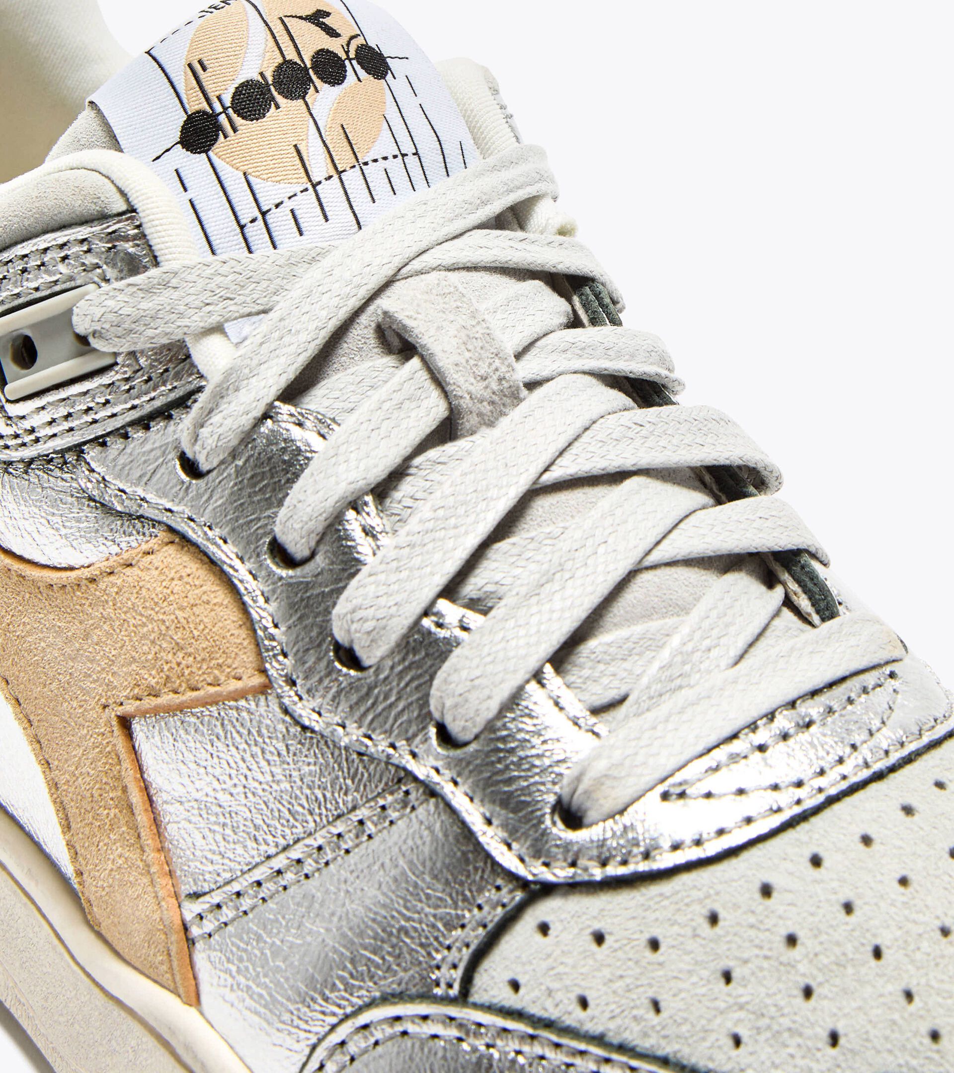 Sneakers Heritage en cuir lamé - Pour tous les genres B.560 METAL S USED GRIS VIOLET - Diadora