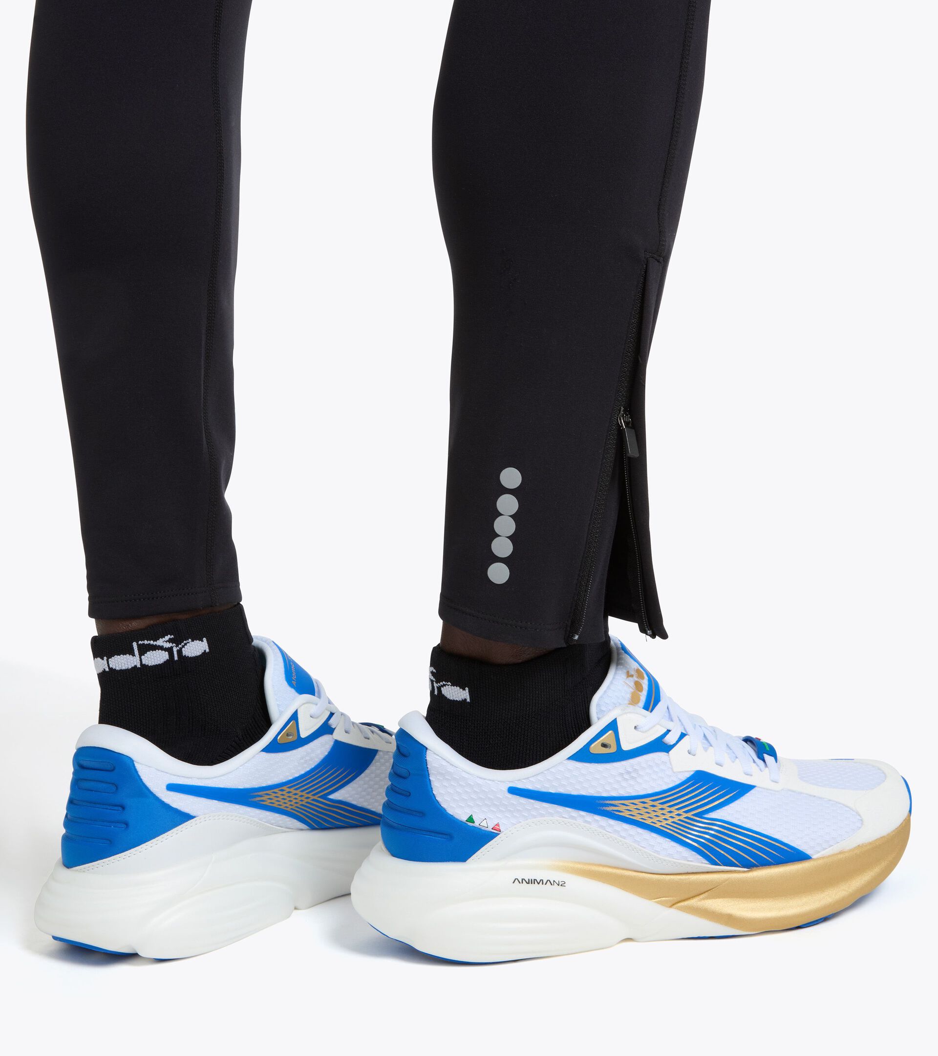 Mallas termorreguladoras con tejido FIBRAZERO - Running Winter Protection - Hombre RUN TIGHTS WINTER FIBRAZERO NEGRO - Diadora