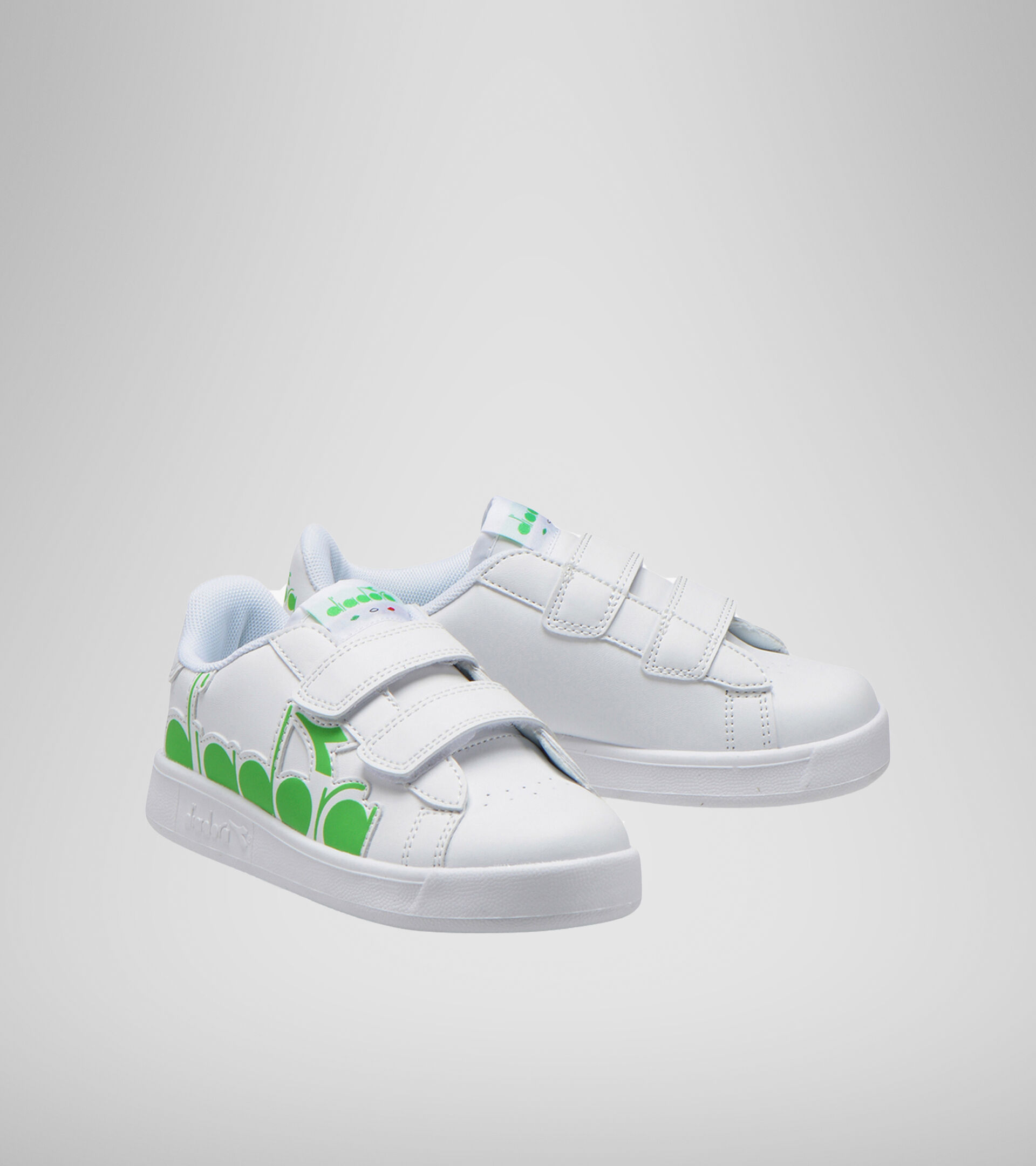 Sports shoe - Unisex kids GAME P BOLDER PS WHITE/GREEN EVIDENCE - Diadora