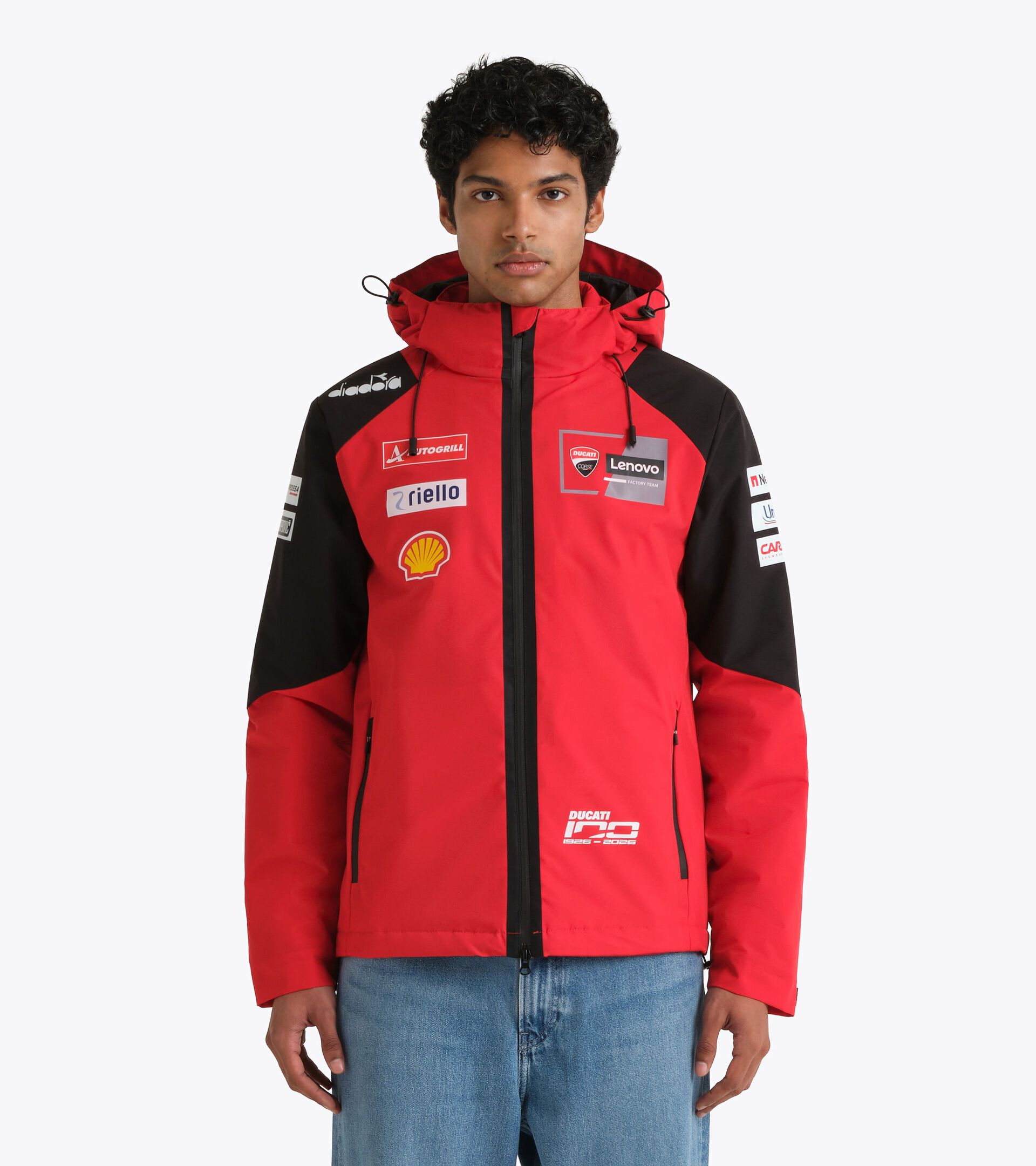 Ducati MotoGP 2026 Replica Sports Jacket - Men's JACKET DUCATI REPLICA MGP26 DUCATI MGP RED/BLACK - Diadora
