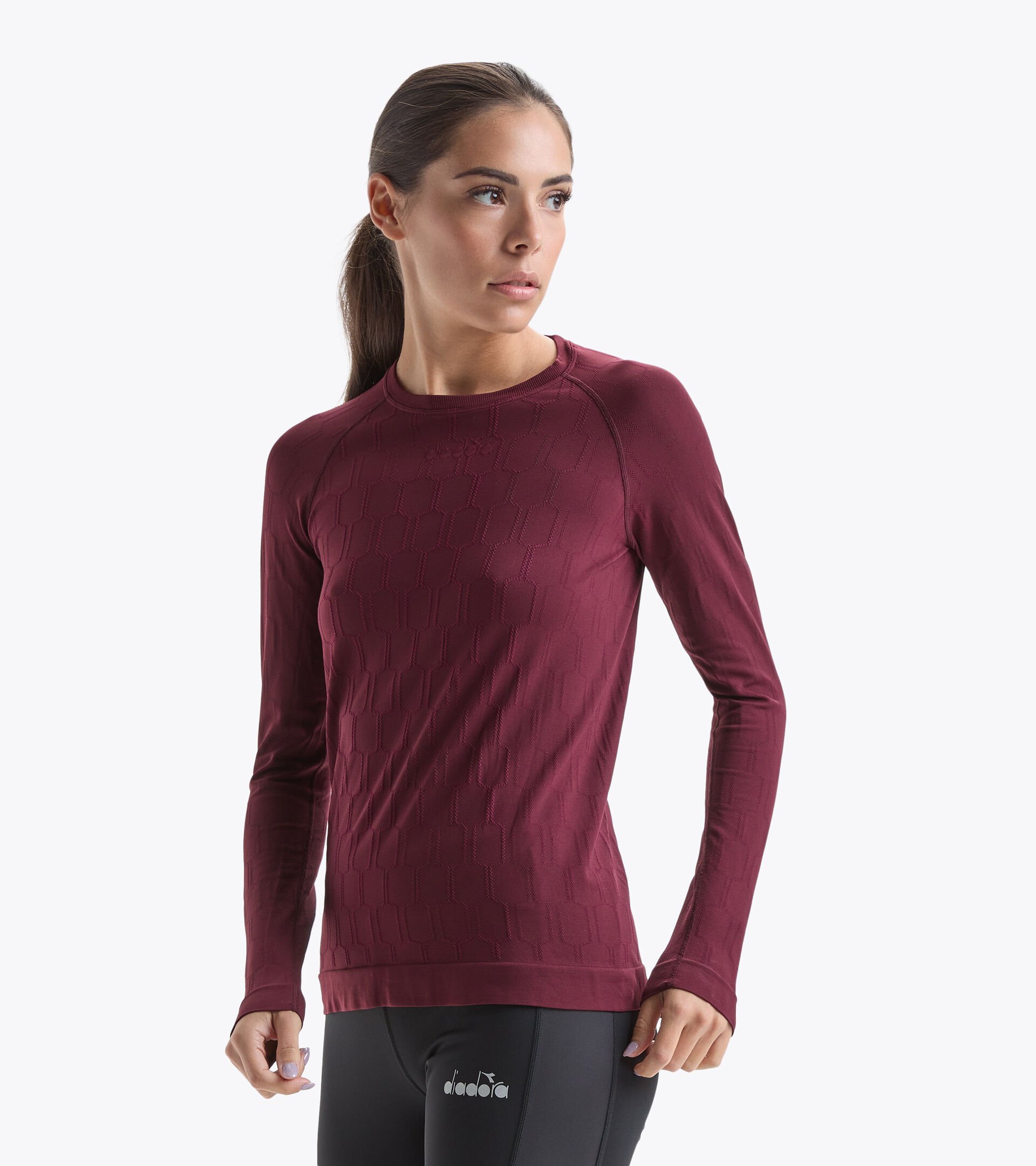 Long sleeves running T-shirt - Women L. LS SKIN FRIENDLY T-SHIRT VIOLET PORT ROYALE - Diadora