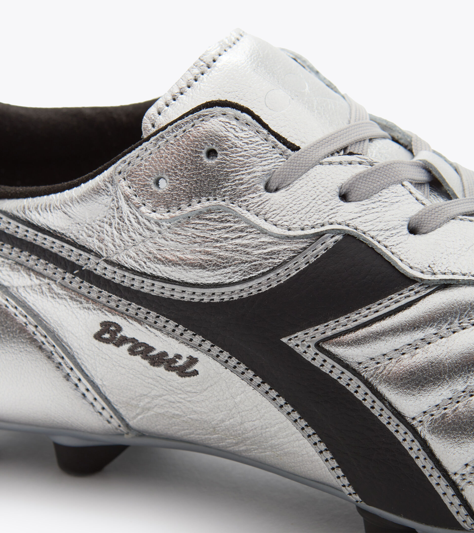 Firm ground football boots - Made in Italy BRASIL ITALY OG LT+ MDPU SILVER DD/ANTHRACITE - Diadora