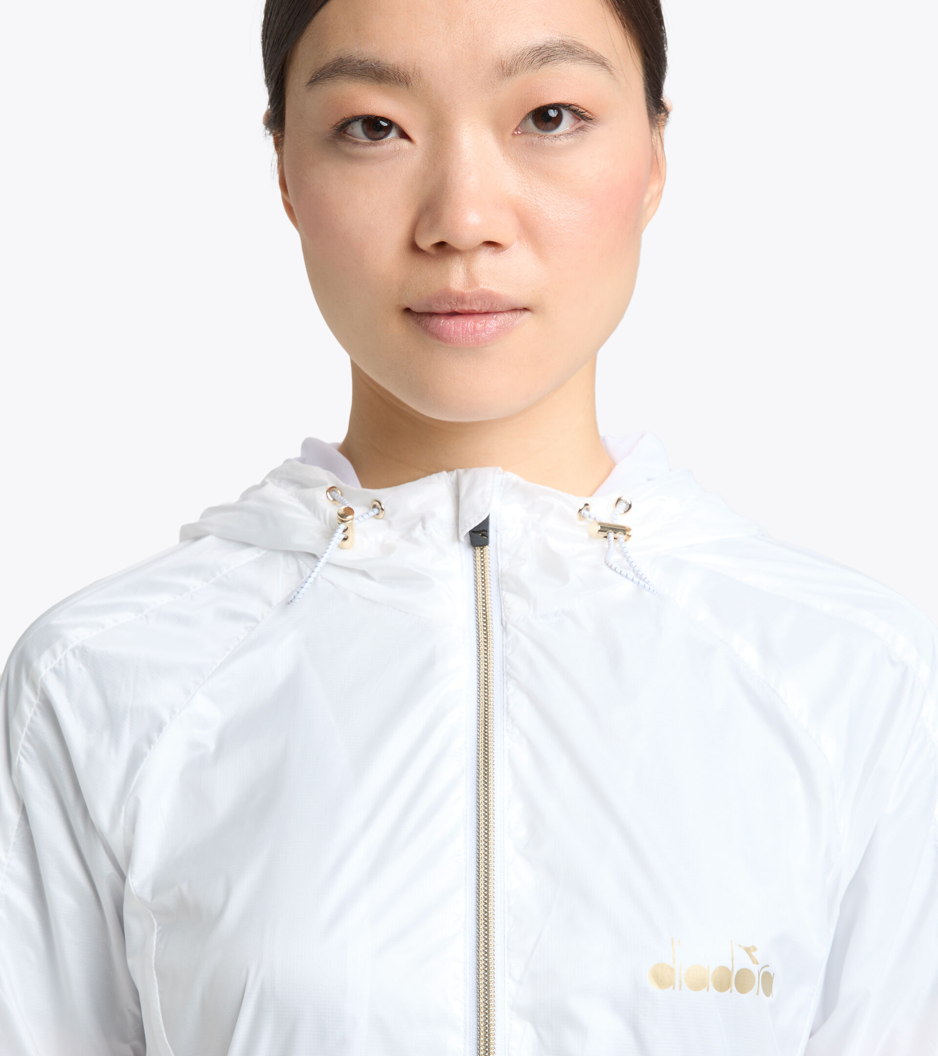 Running windbreaker - Women’s L. JACKET GOLD OPTICAL WHITE - Diadora