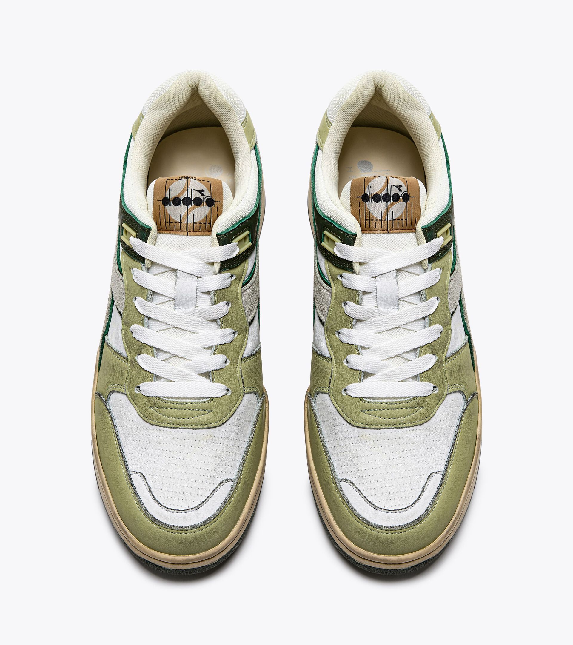Heritage shoe - Gender neutral B.560 USED KOMBO GREEN - Diadora