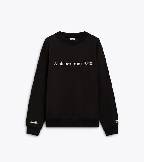 SWEATSHIRT CREW LEGACY, BLACK Crewneck sweatshirt - Made in Italy - Gender Neutral SWEATSHIRT CREW LEGACY BLACK - Diadora