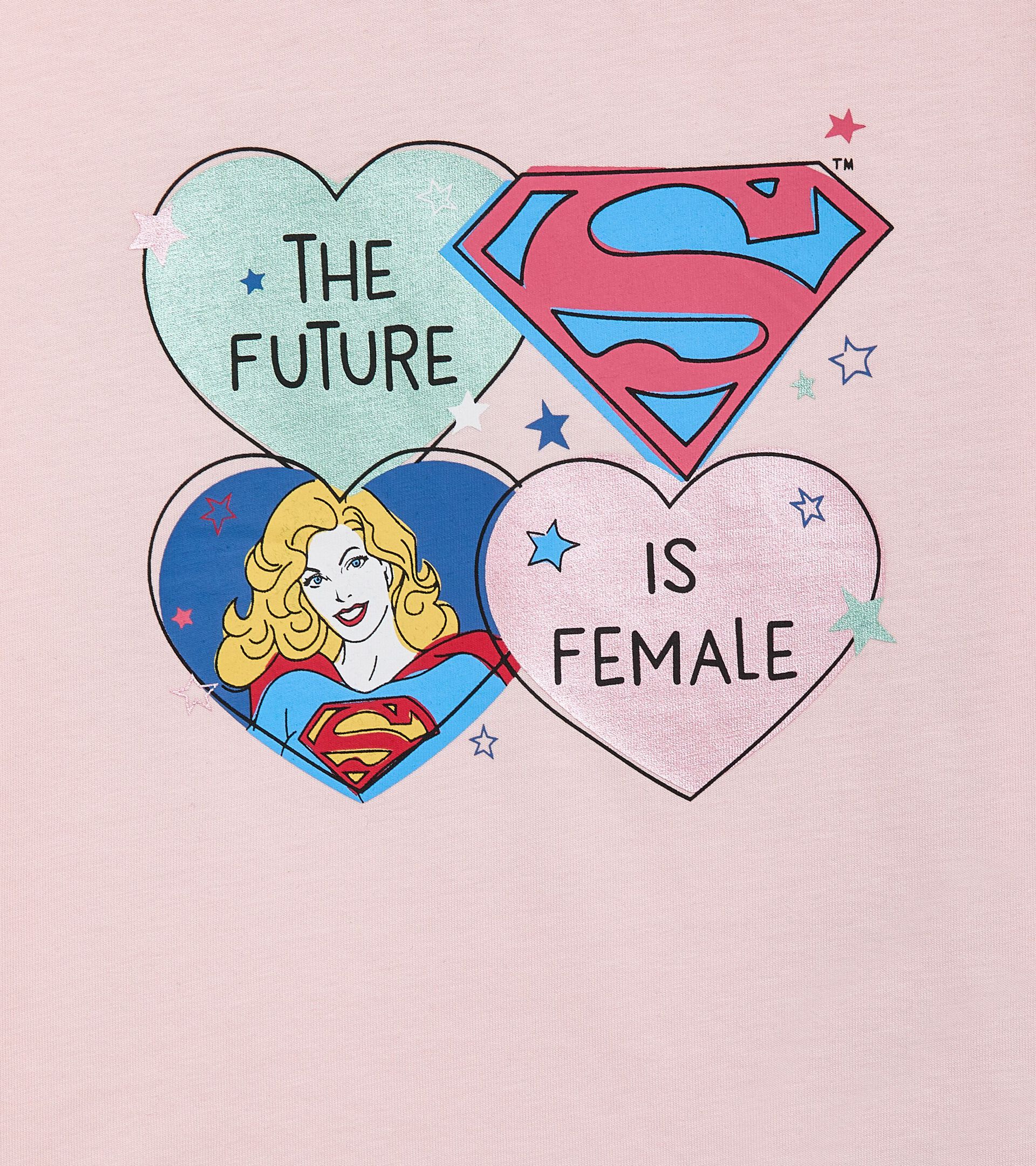 Superheroine T-shirt - Girl JG.T-SHIRT SS SUPERGIRL WILD ROSE (50207) - Diadora