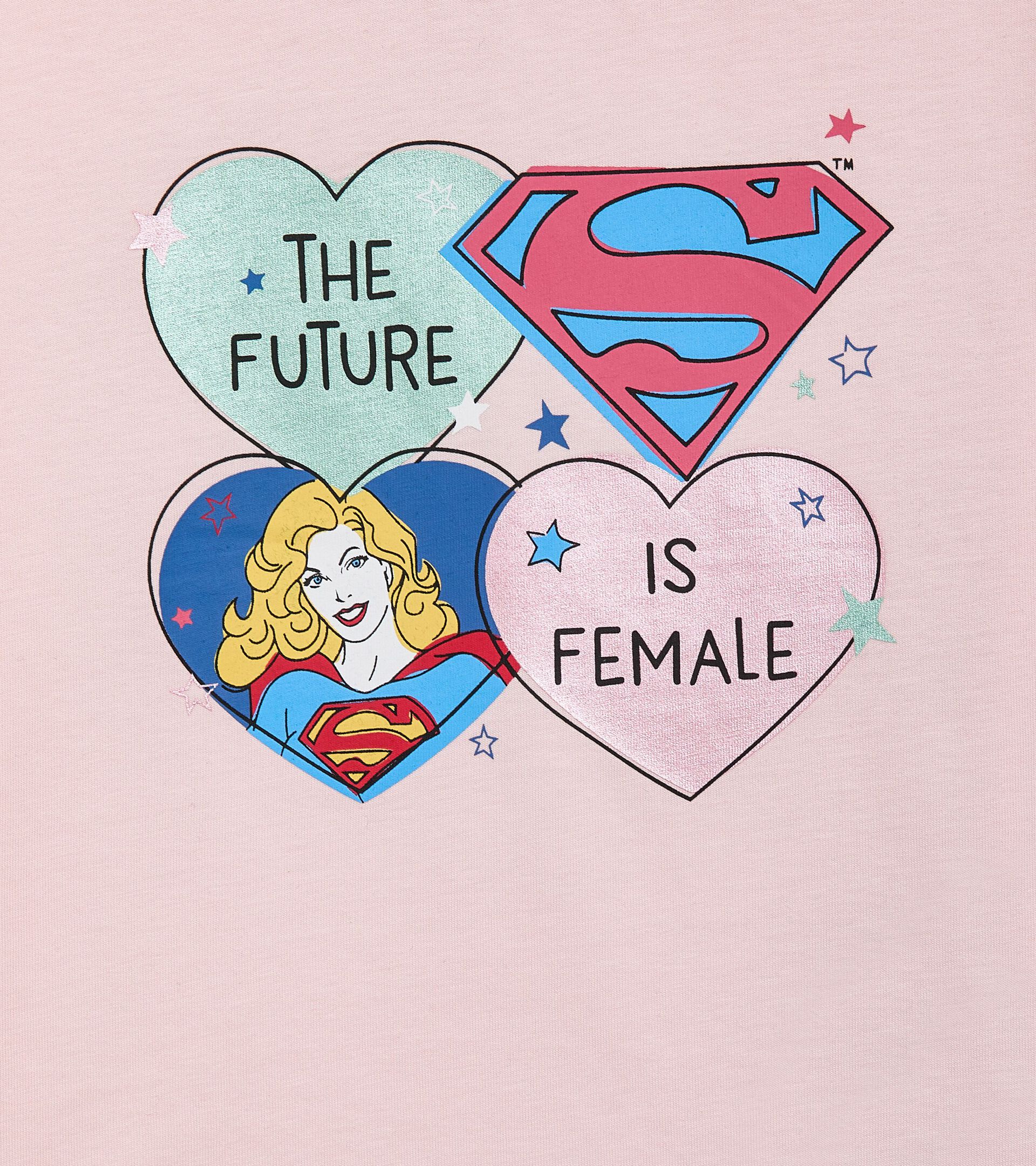 T-shirt supereroine - Bambina JG.T-SHIRT SS SUPERGIRL ROSA DI BOSCO - Diadora