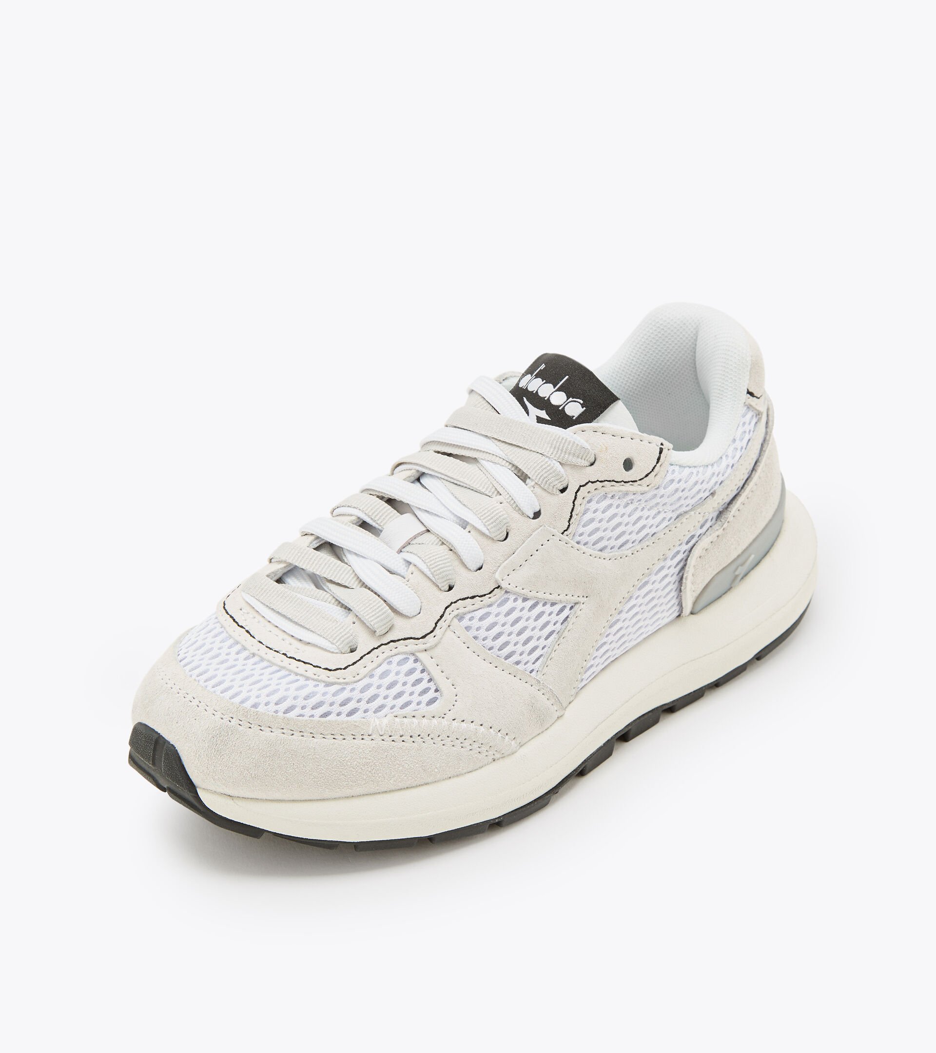 Sporty sneakers - Unisex KMARO 42 SUEDE MESH WAX WHITE/WHITE/WHITE - Diadora