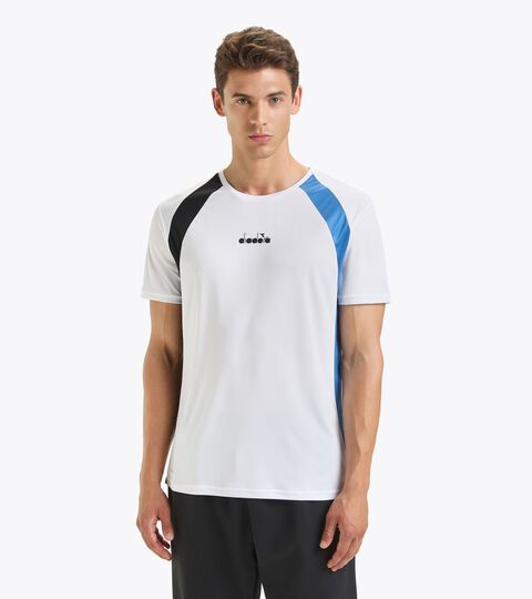 Tennis-T-Shirt - Herren
 SS T-SHIRT STRAHLEND WEISS/DEJA VUE BLAU - Diadora