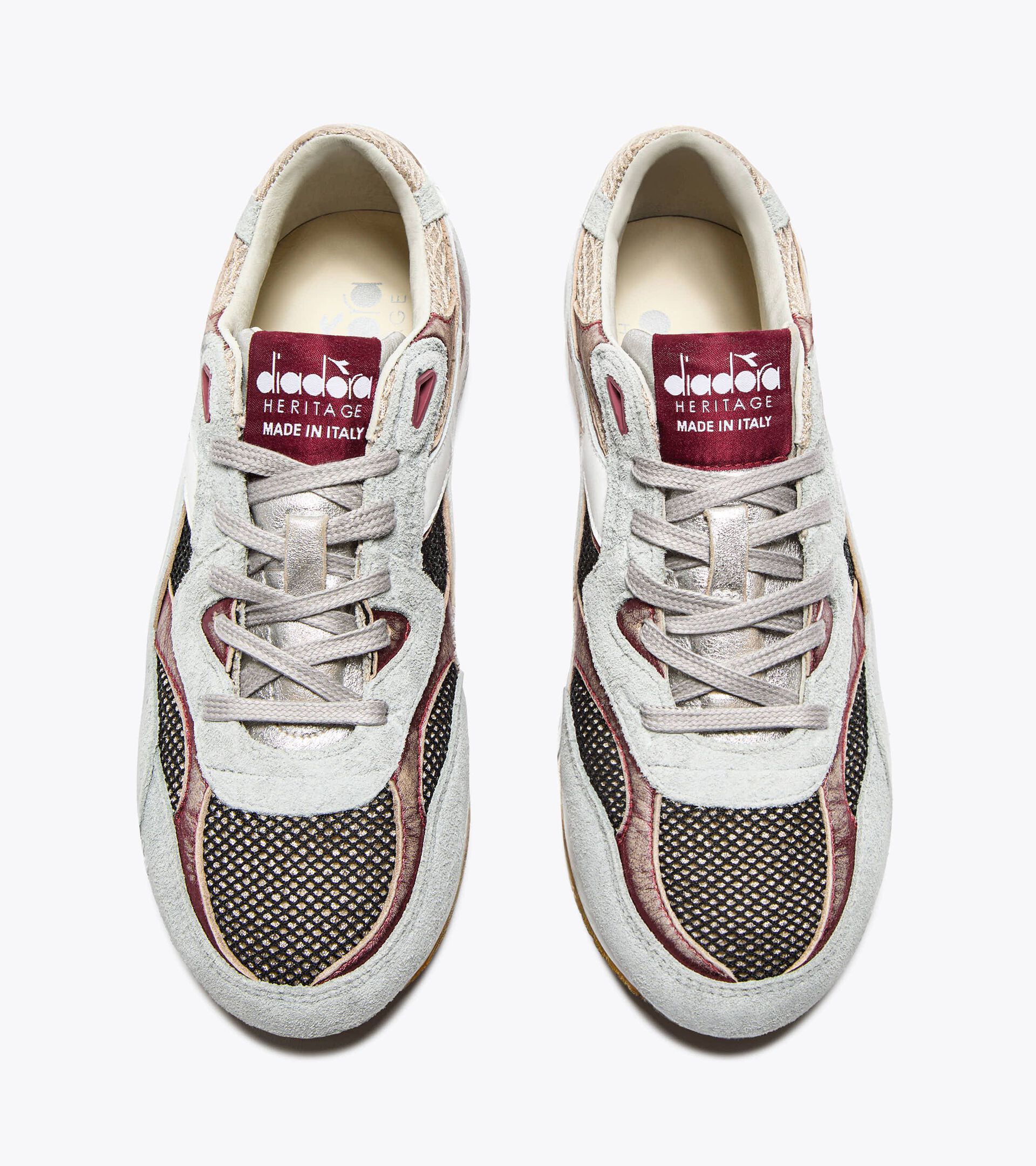 Low-Profile-Sneaker Heritage - Made in Italy - Für alle Geschlechter EQUIPE REVENGE ITALIA USED GRAU VIOLETT - Diadora