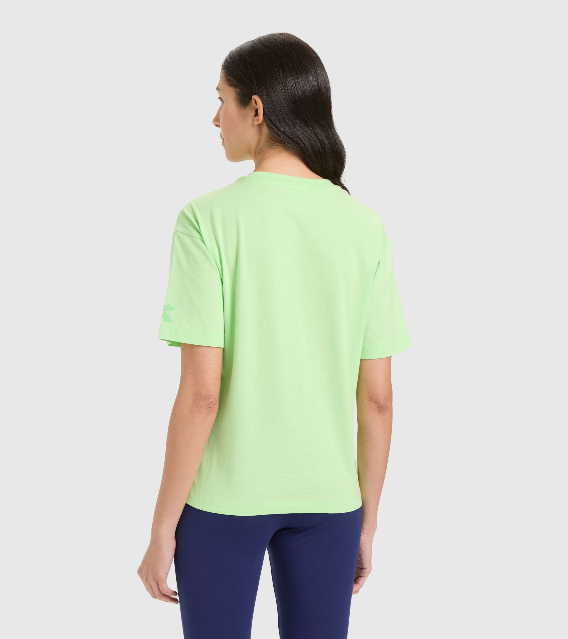 T-shirt sportiva in cotone - Donna L. T-SHIRT SS FLOW VERDE PARADISO - Diadora