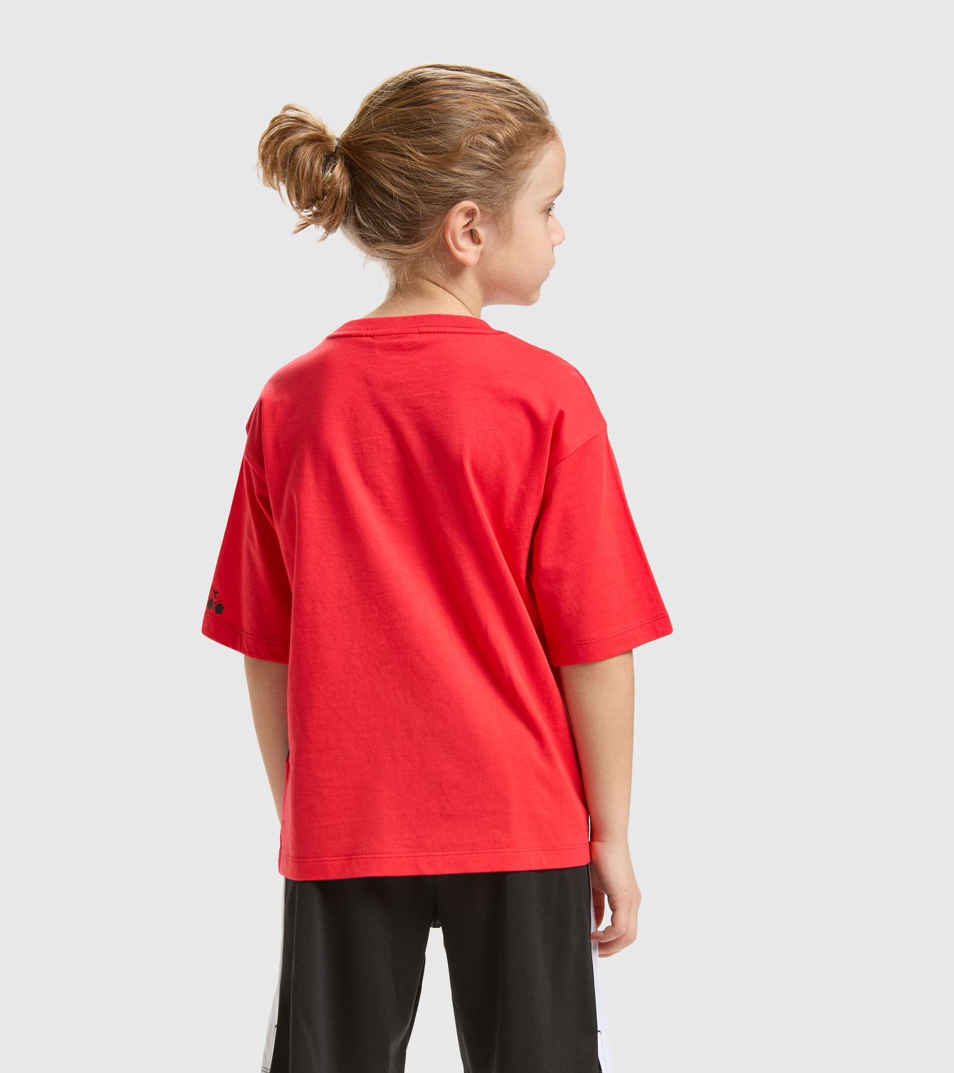 Cotton sports T-shirt - Boy’s JB.T-SHIRT SS POWER LOGO POPPY RED - Diadora