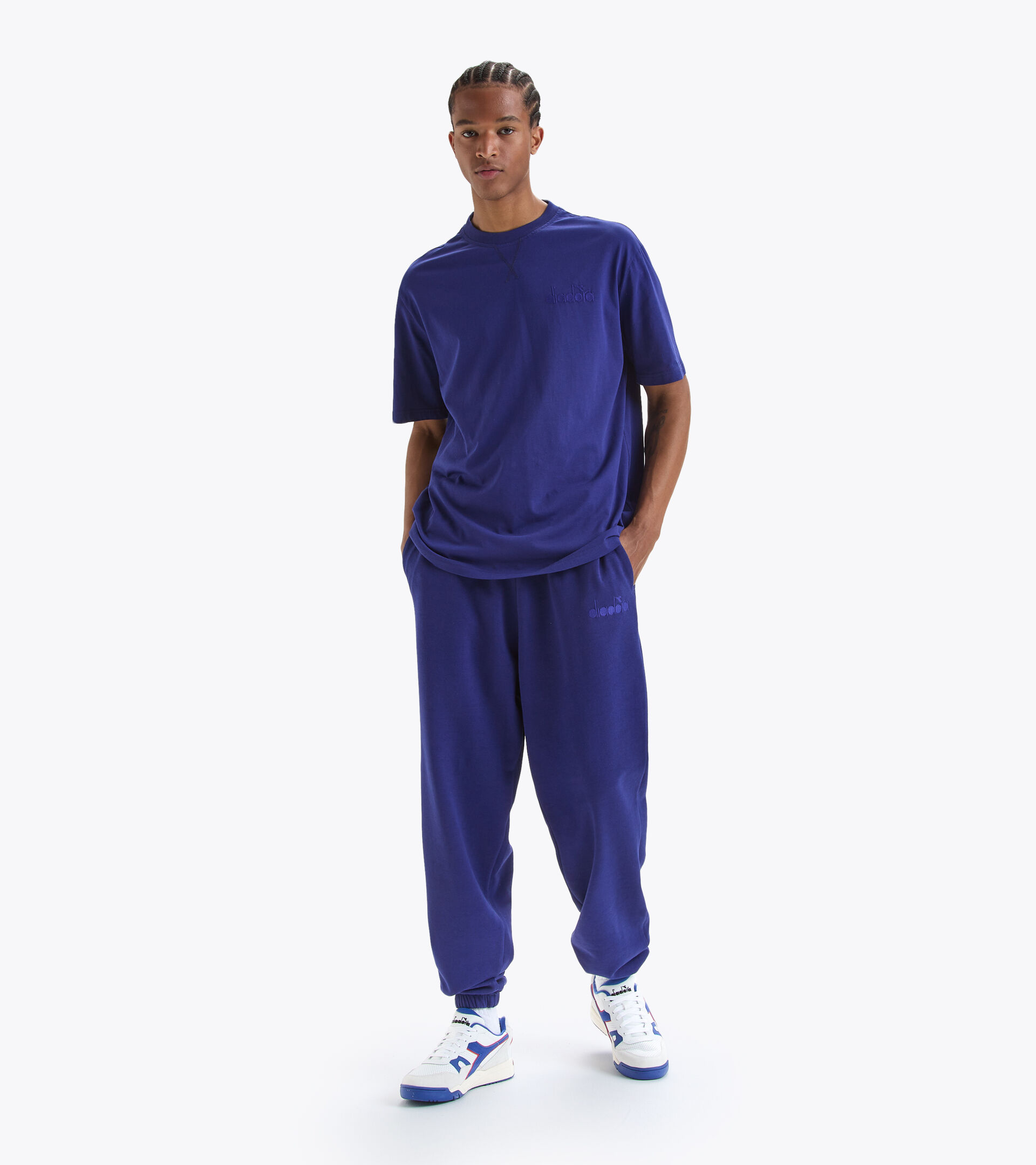 Cotton t-shirt - Gender neutral T-SHIRT SS SPW LOGO BLUE PRINT - Diadora