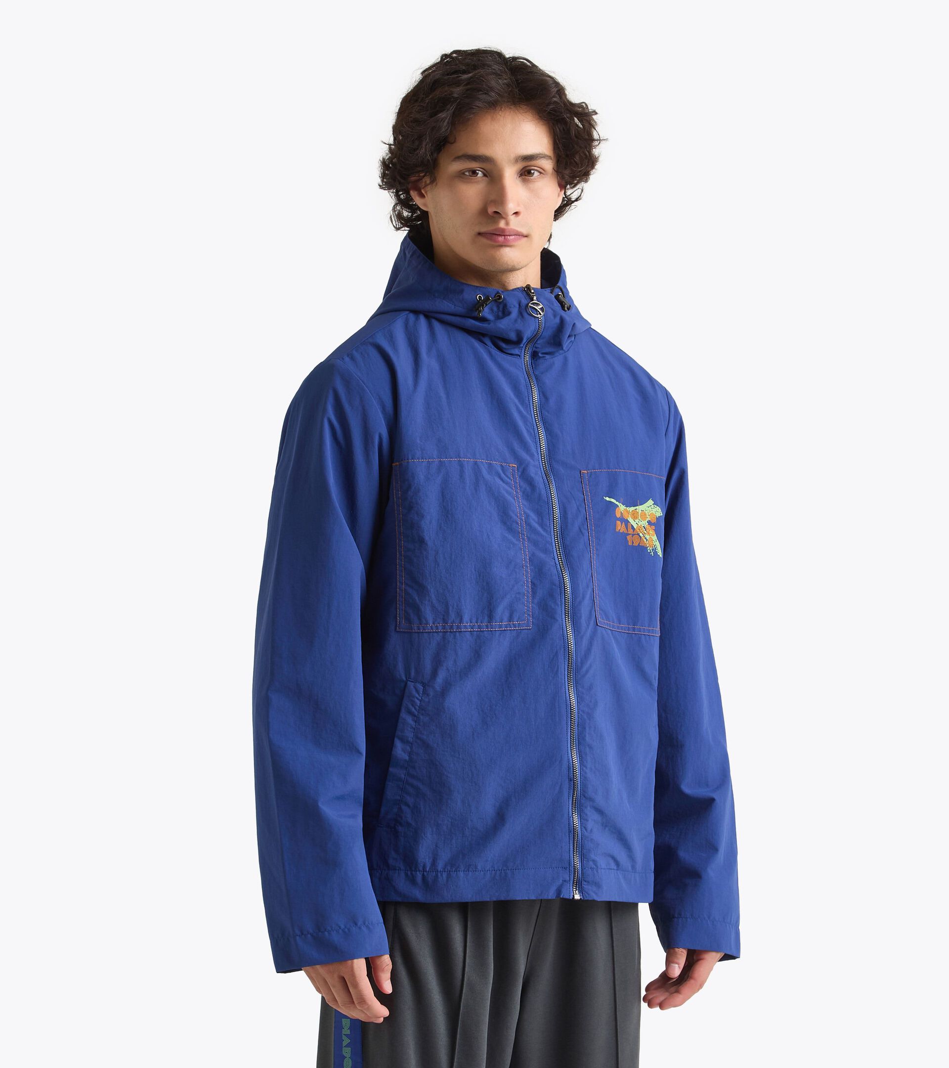 Coupe-vent Legacy à capuche - Made in Italy - Pour tous les genres JACKET LEGACY BLEU LIMOGES - Diadora