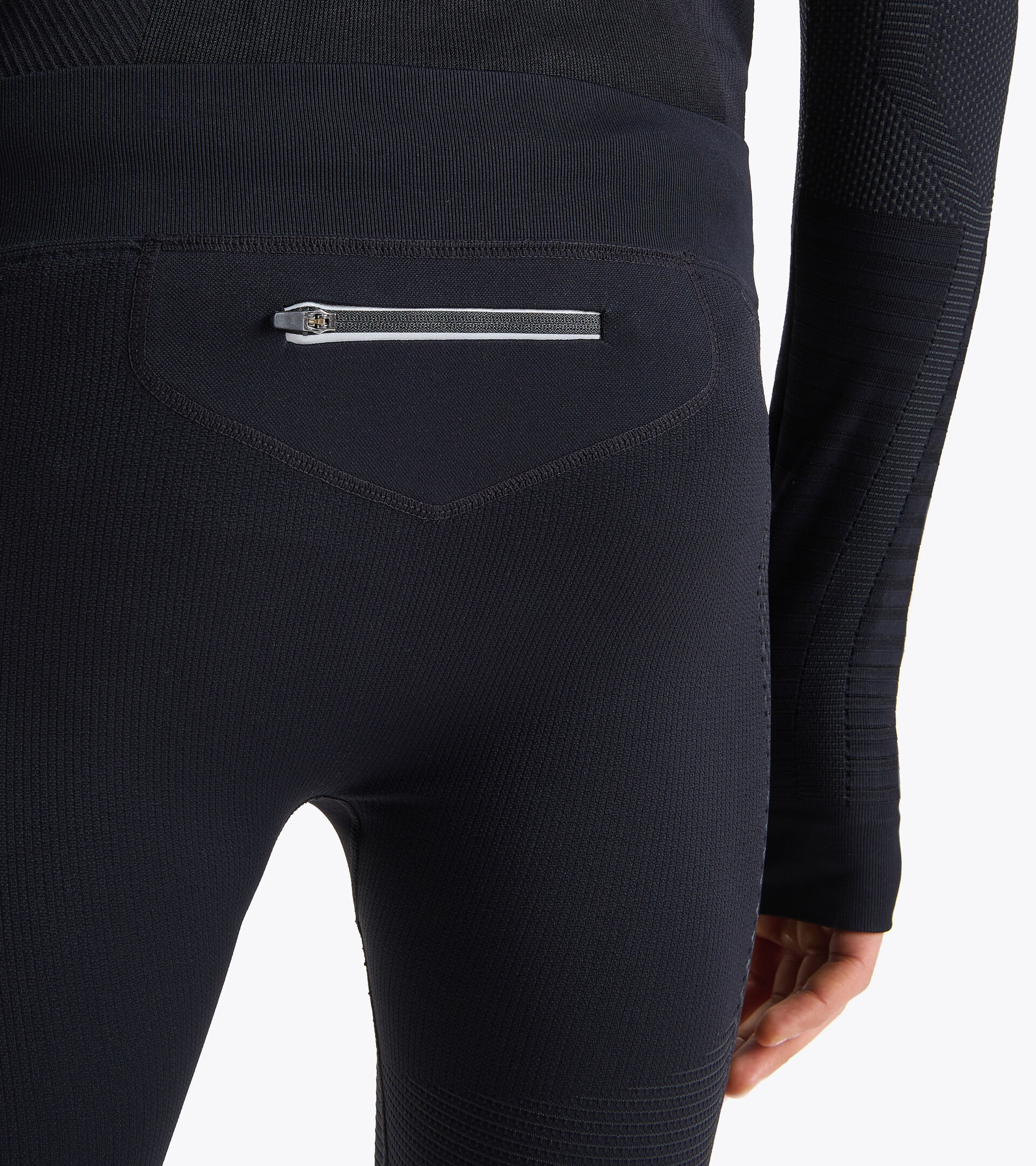 Italian-made running trousers - Men HIDDEN POWER PANTS BLACK - Diadora