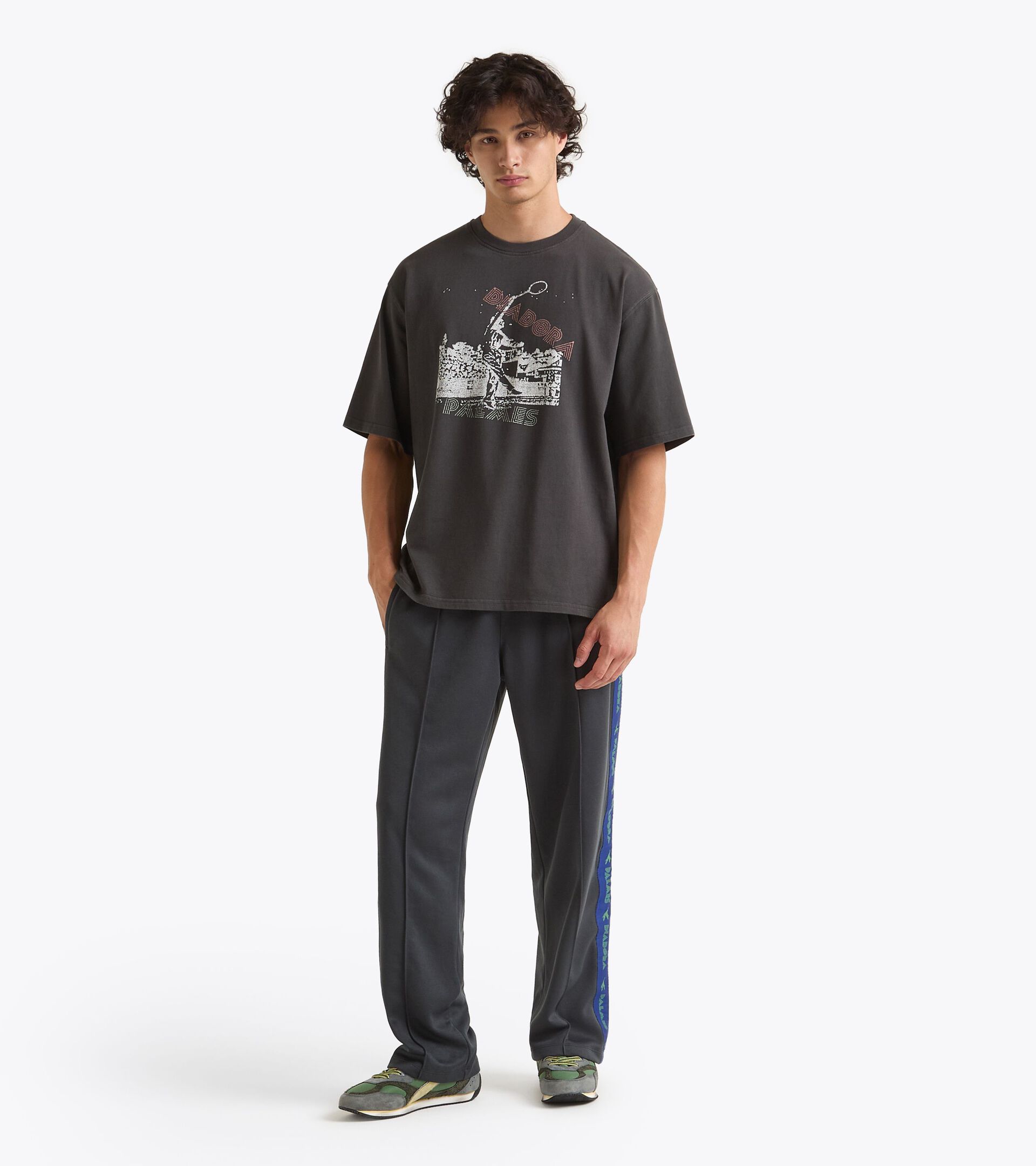 Legacy t-shirt with OG archive print - Made in Italy - All-gender T-SHIRT SS LEGACY I BLACK OYSTER - Diadora
