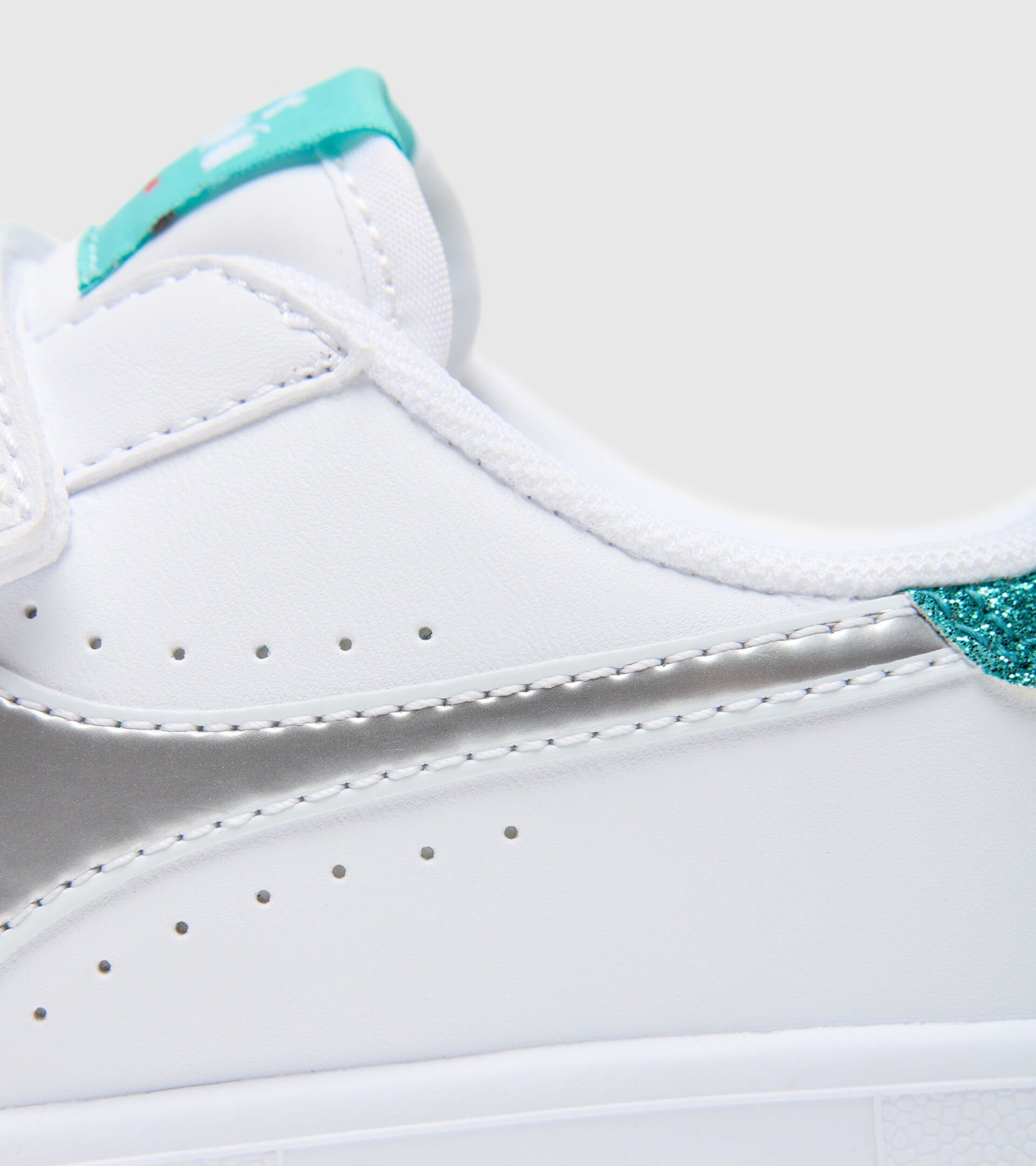 Sports shoes - Kids 4-8 years GAME P PS GIRL WHITE/BLUE TURQUOISE - Diadora