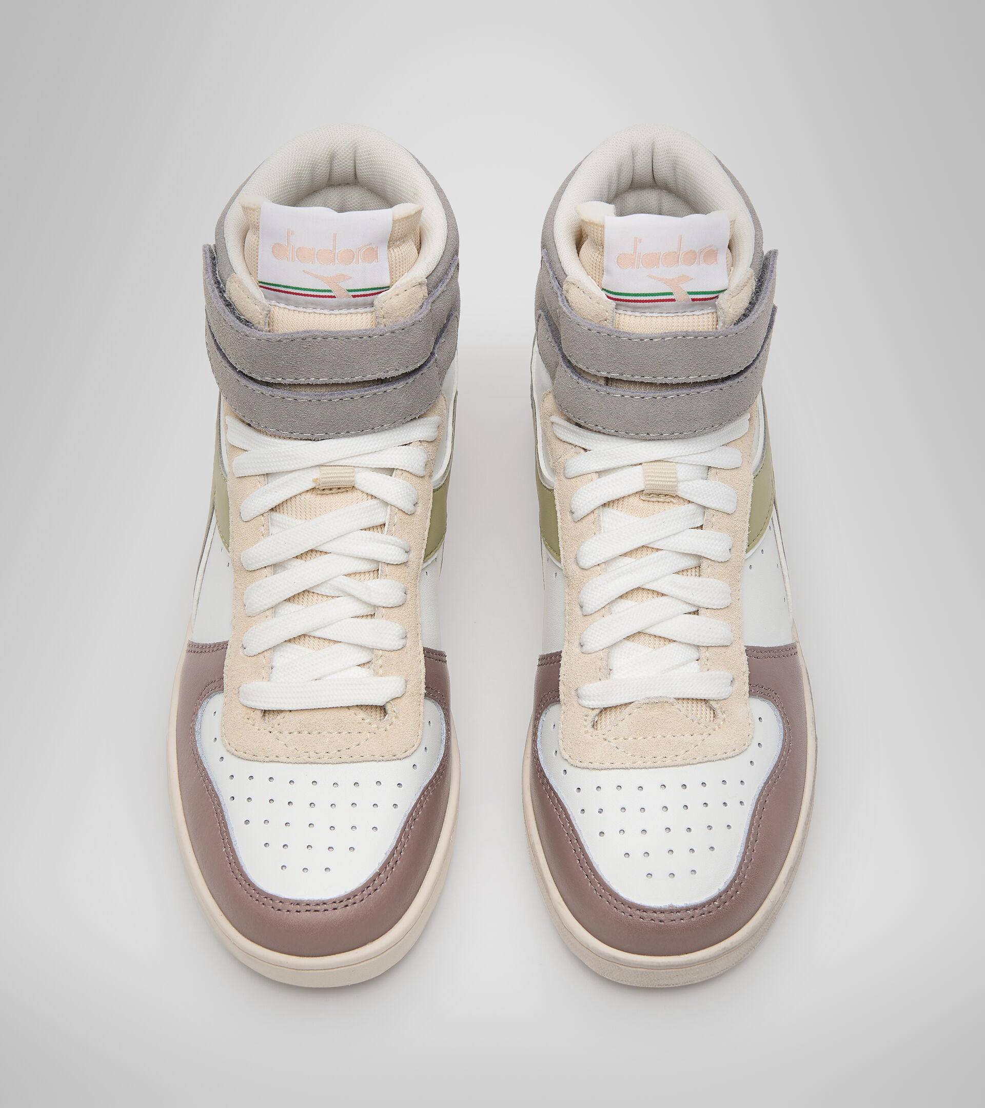 Sports shoes - Women MAGIC BASKET MID ICONA WN WHITE/ANTLER/FLINT GRAY - Diadora