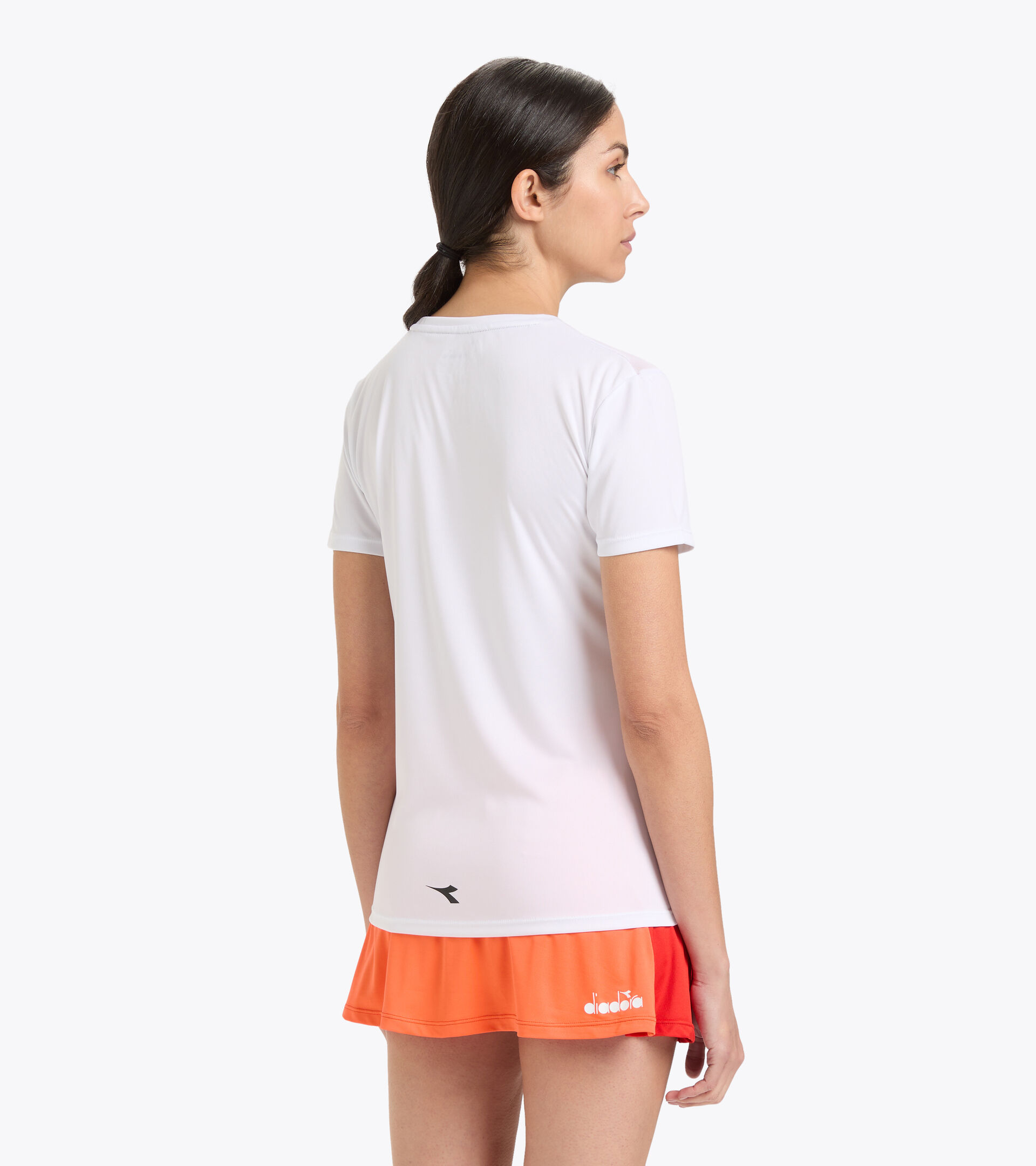 T-shirt de tennis en polyester - Femme L. SS CORE T-SHIRT T BLANC VIF - Diadora